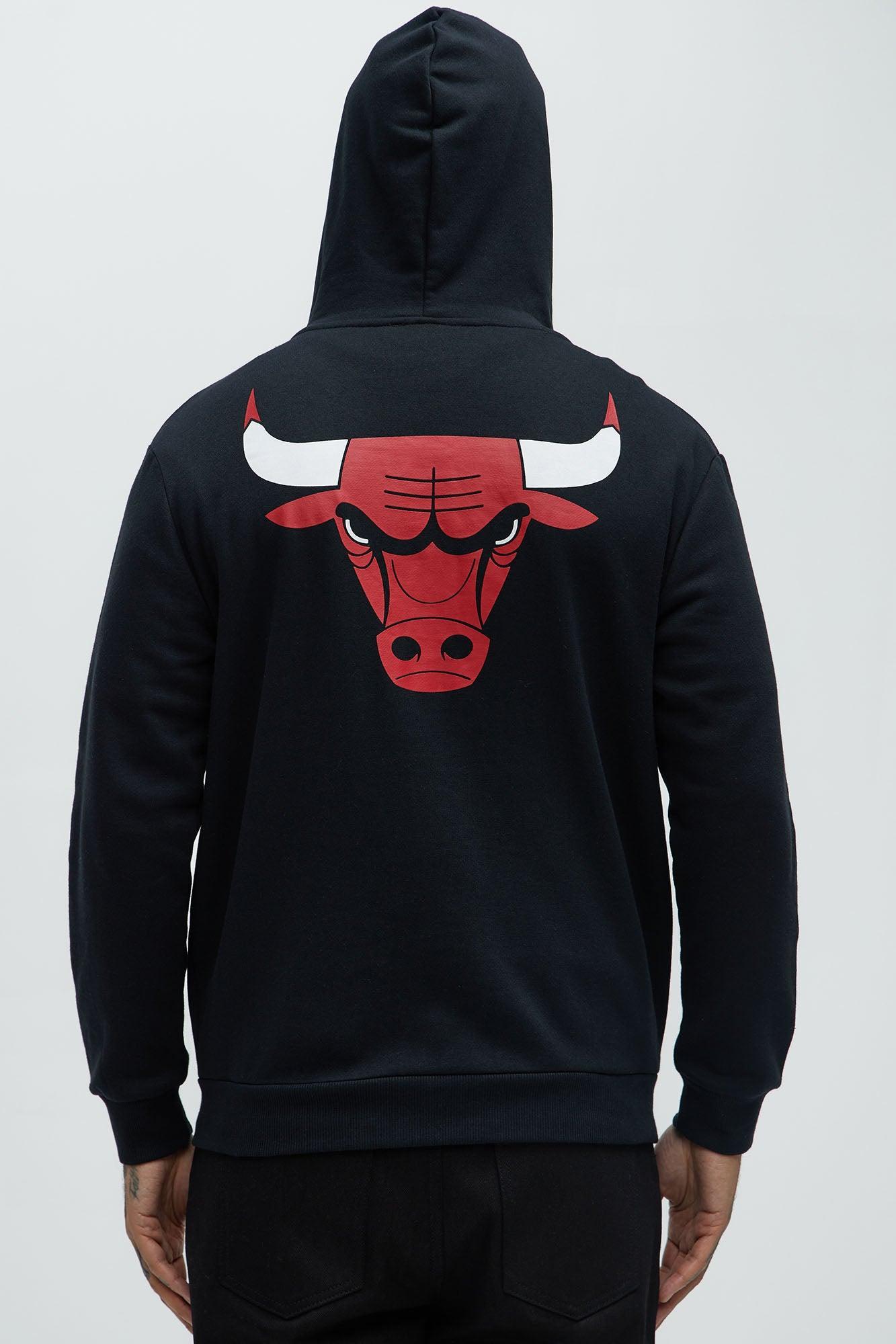 Bulls Bold Zip Up Hoodie - Black Product Image
