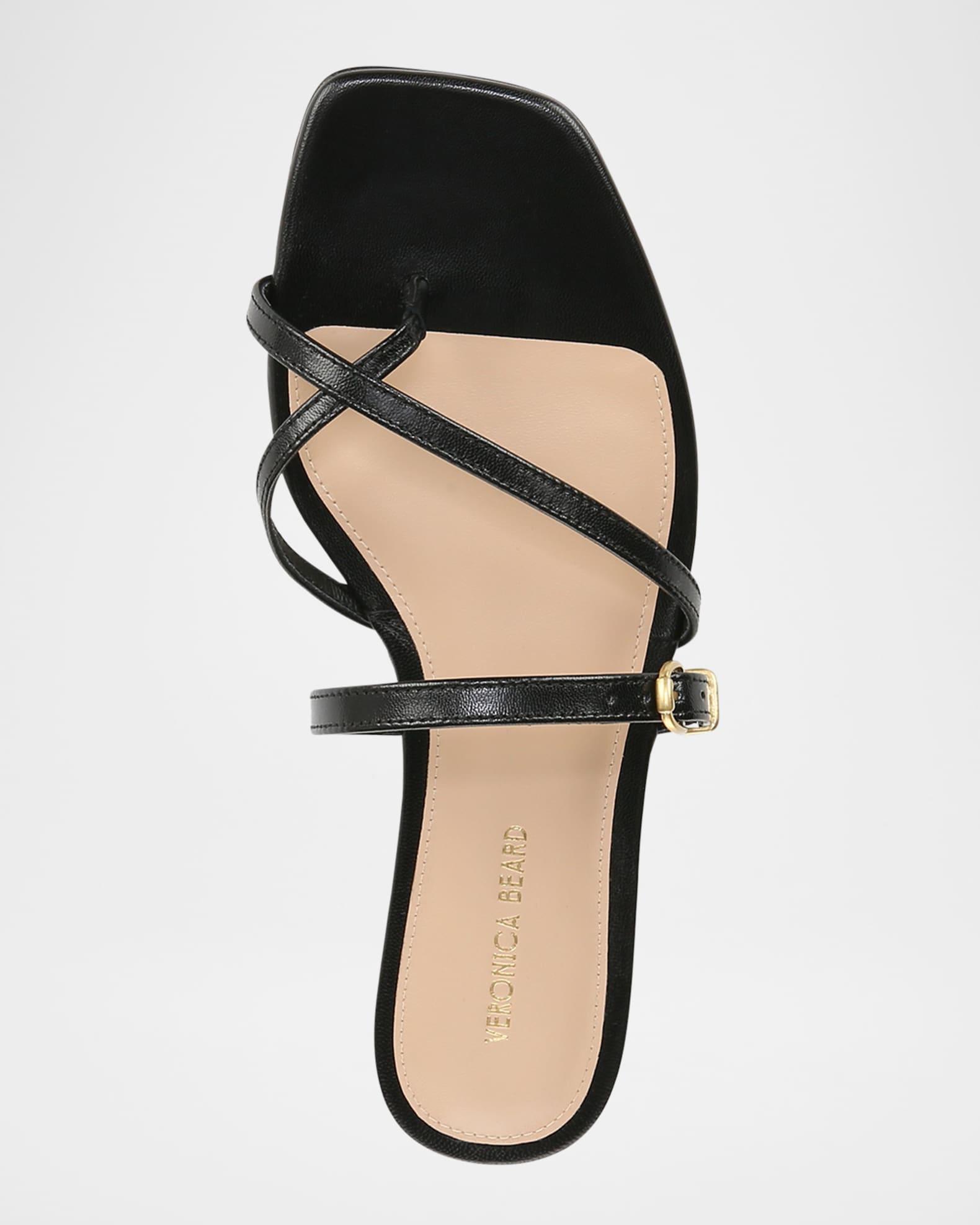 Marthe Crisscross Buckle Flat Slide Sandals Product Image