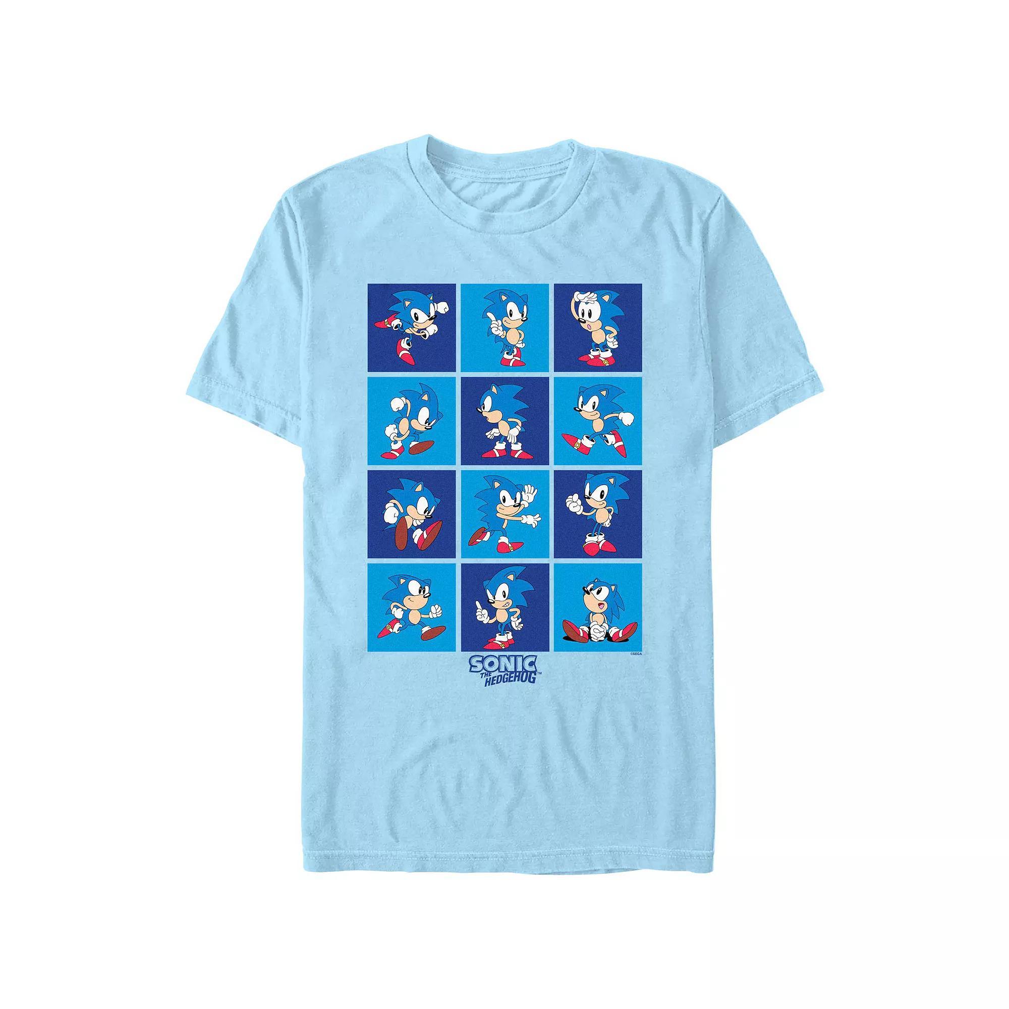 Men's Sonic The Hedgehog Strike A Pose Graphic Tee, Size: XXL, Light Blue Product Image