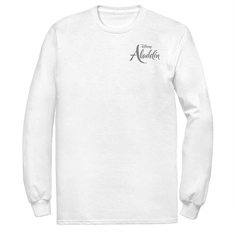 Disney's Aladdin Men's Logo Long Sleeve Graphic Tee, Size: Small, White Product Image
