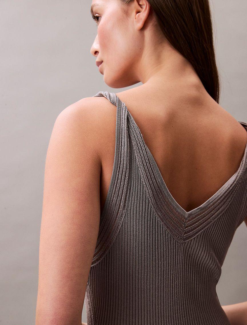 Viscose Ribbed Midi Dress Product Image