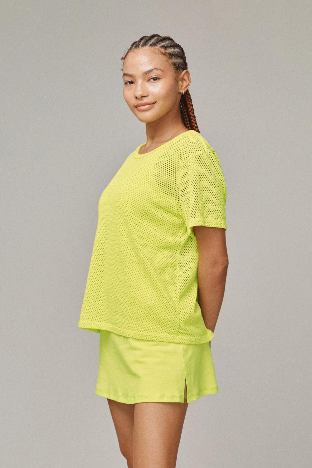 Carmen Mesh Cropped Tee Female Product Image