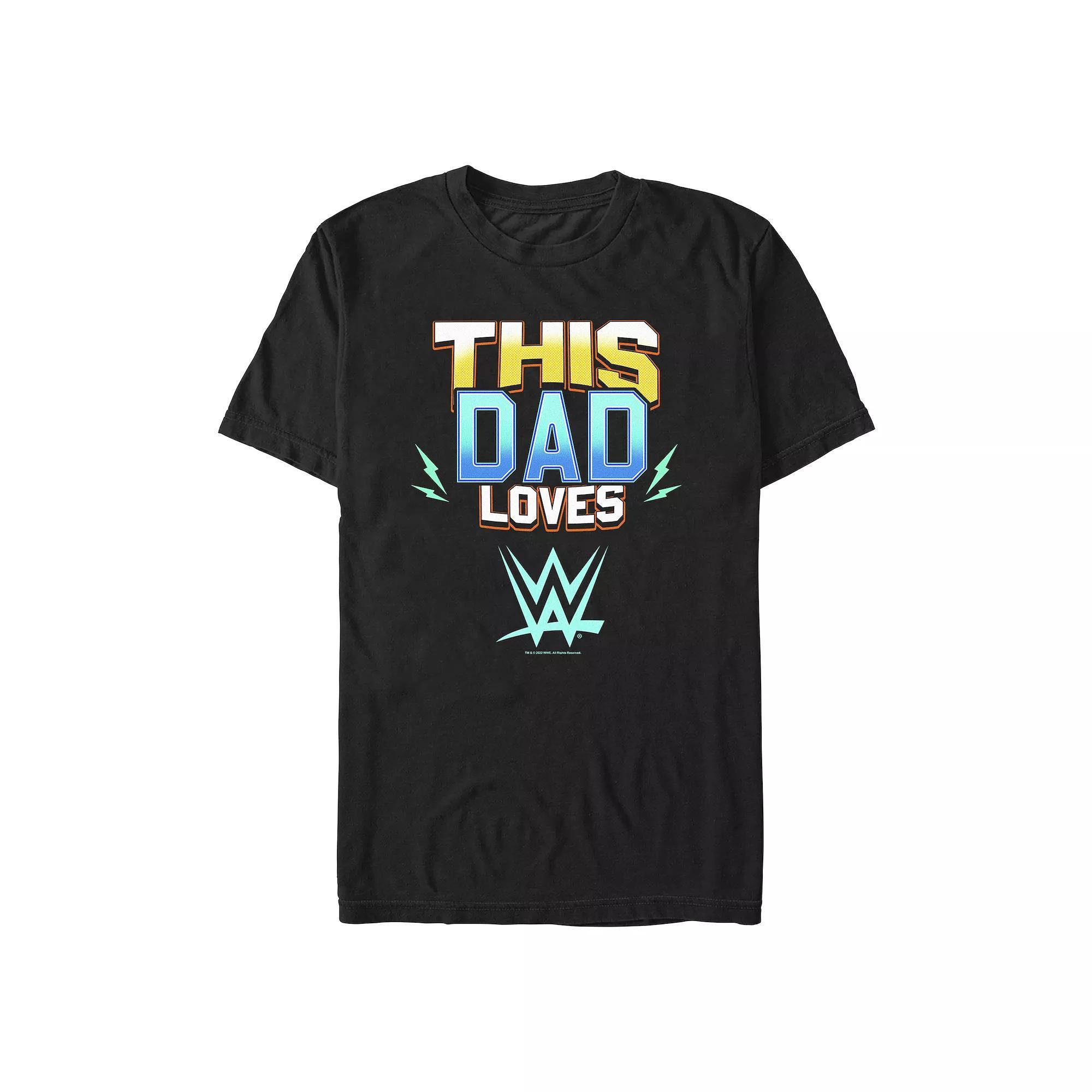 Mens This Dad Loves WWE Graphic Tee Product Image