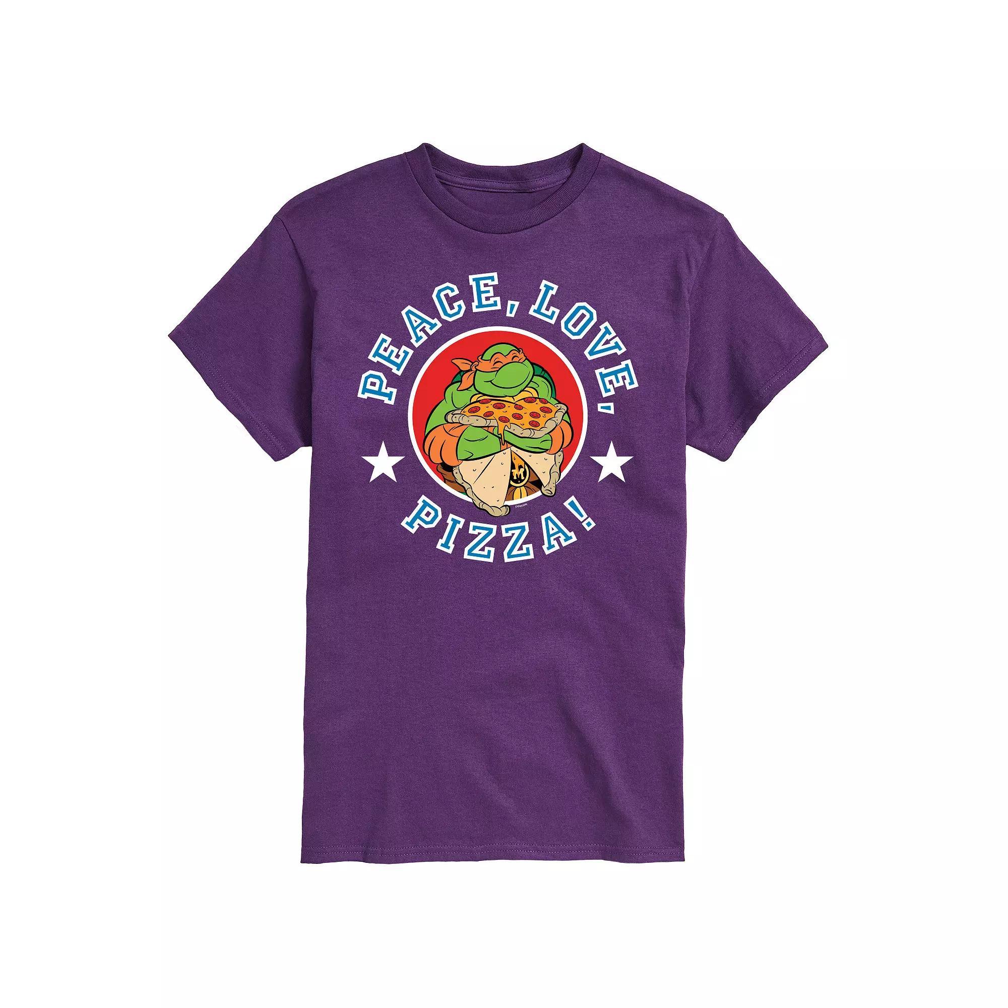 Mens Teenage Mutant Ninja Turtles Peace Love Graphic Tee Product Image