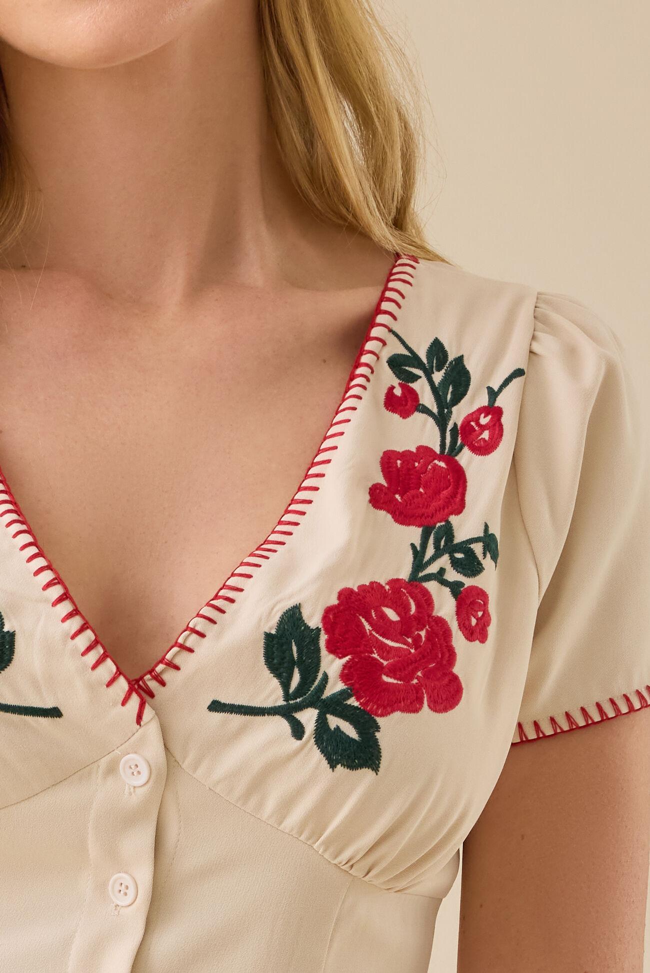 Carlisle Rose Embroidered Top Product Image