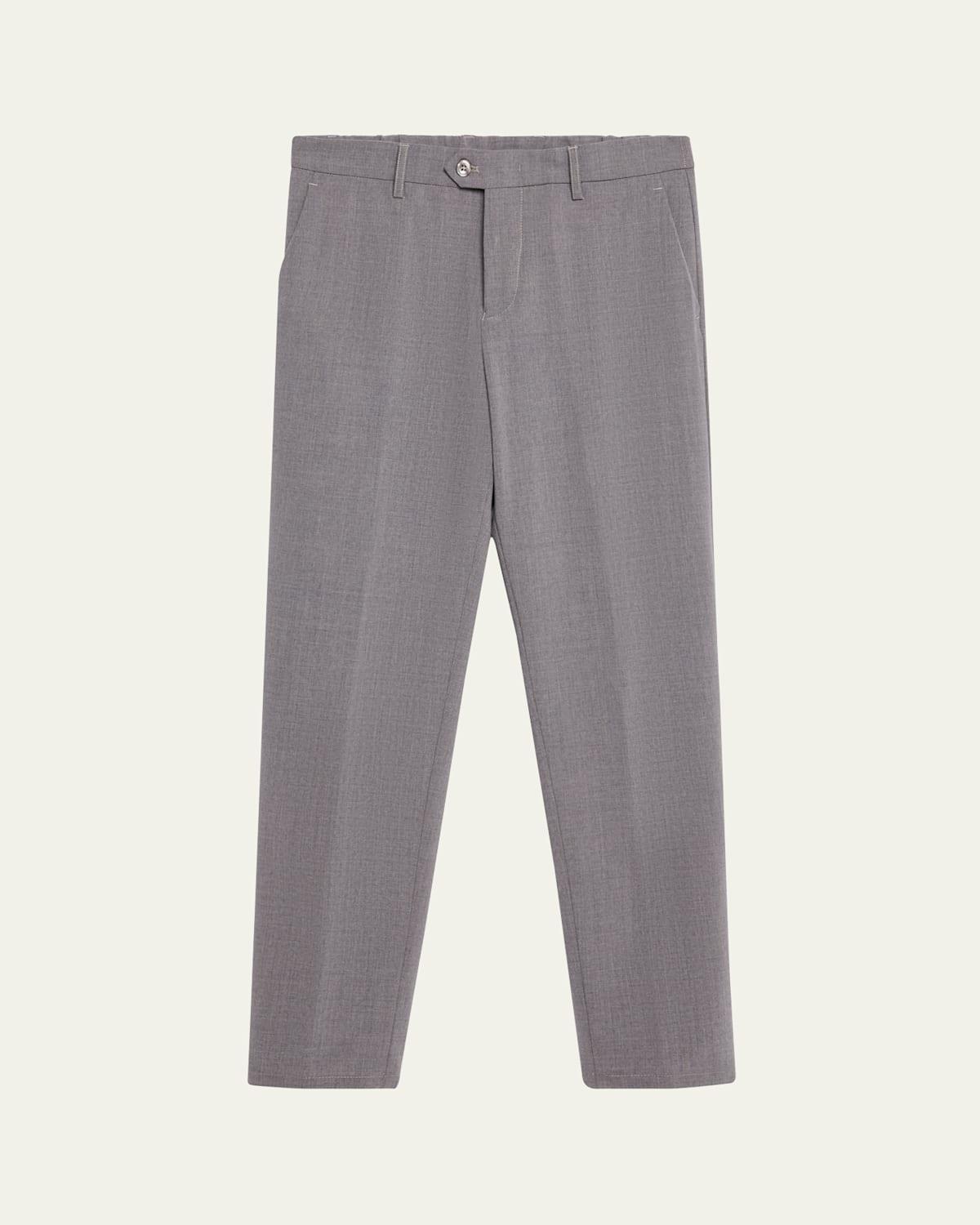 Mens Super 160s Wool Crepe Trousers Product Image