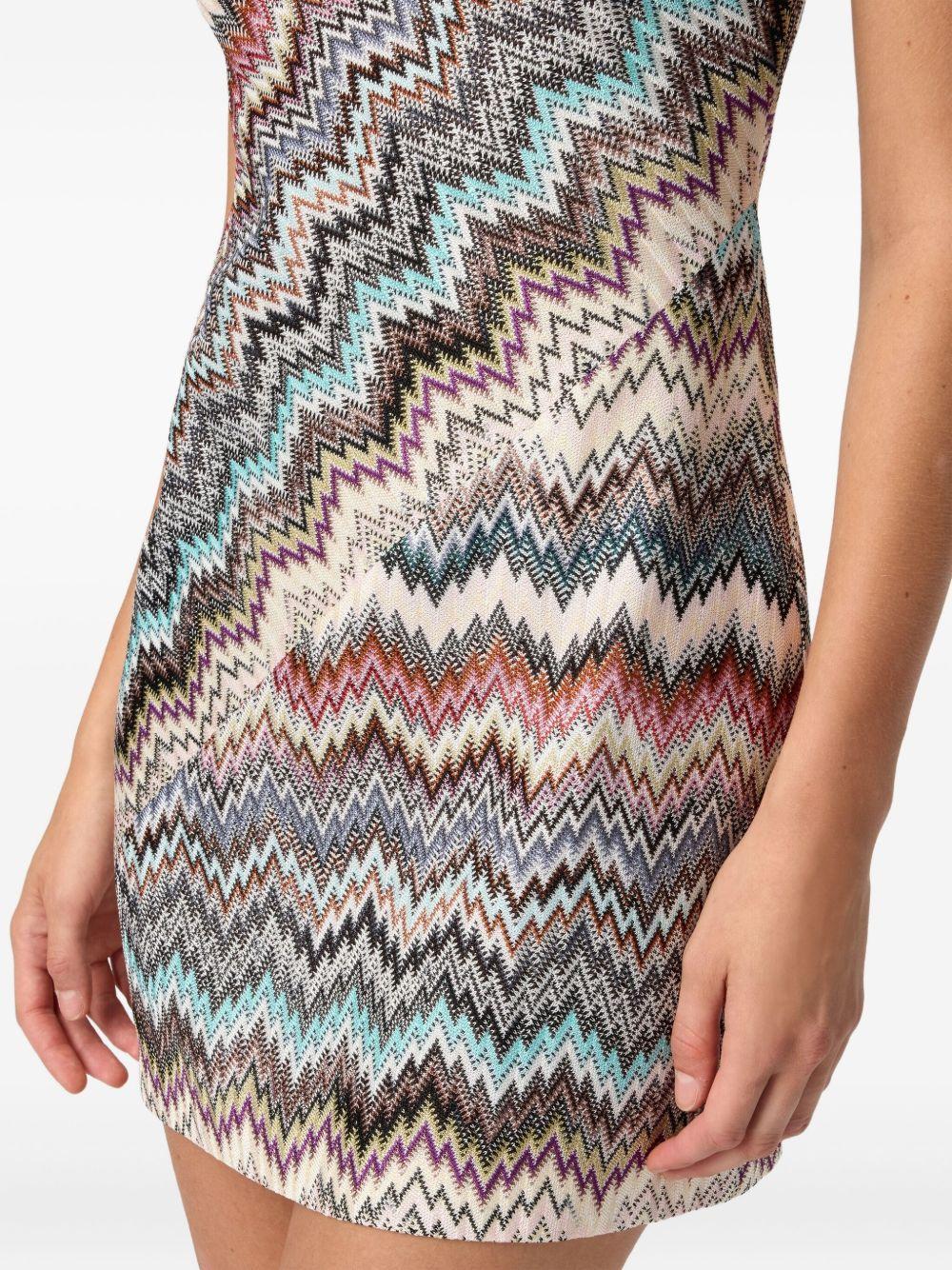 zigzag halterneck mini dress Product Image