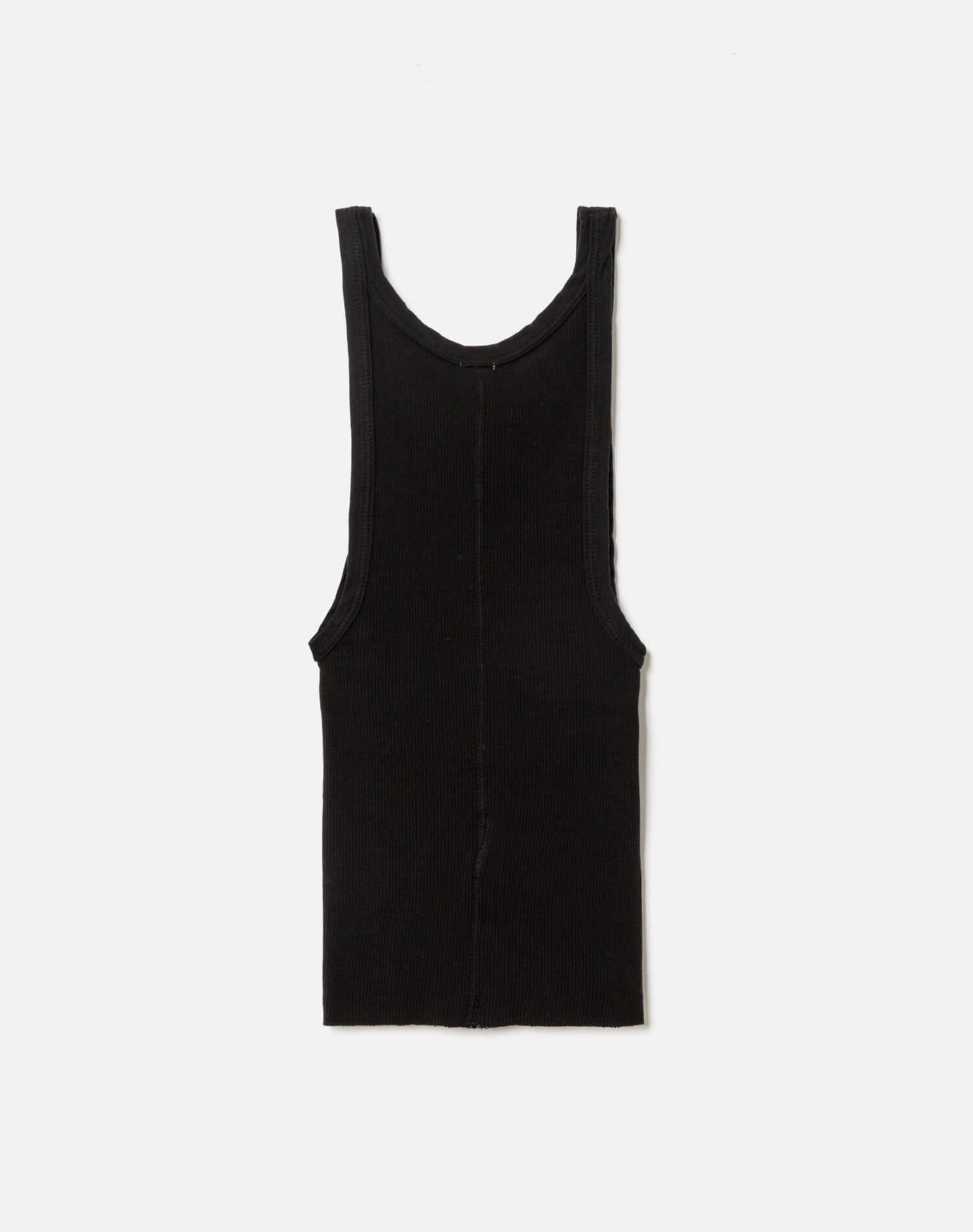 Hanes Cropped Ribbed Tank - Black Female Product Image