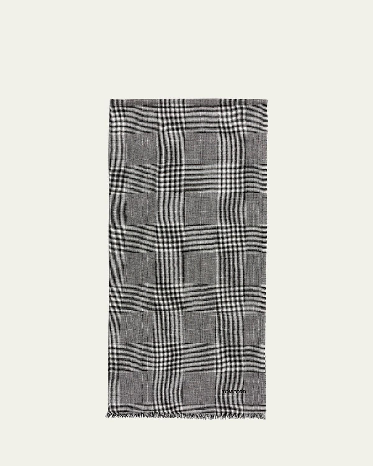 Mens Wool Prince Of Wales Scarf Product Image