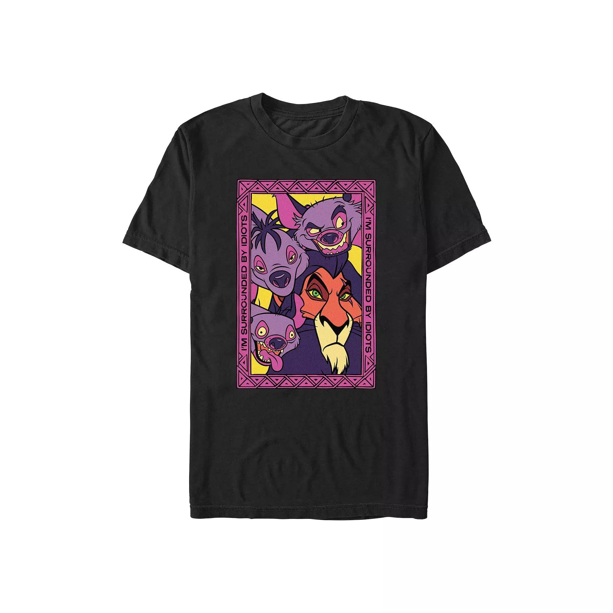 Disney's The Lion King Scar I'm Surrounded By Idiots Men's Graphic Tee, Size: Large, Black Product Image