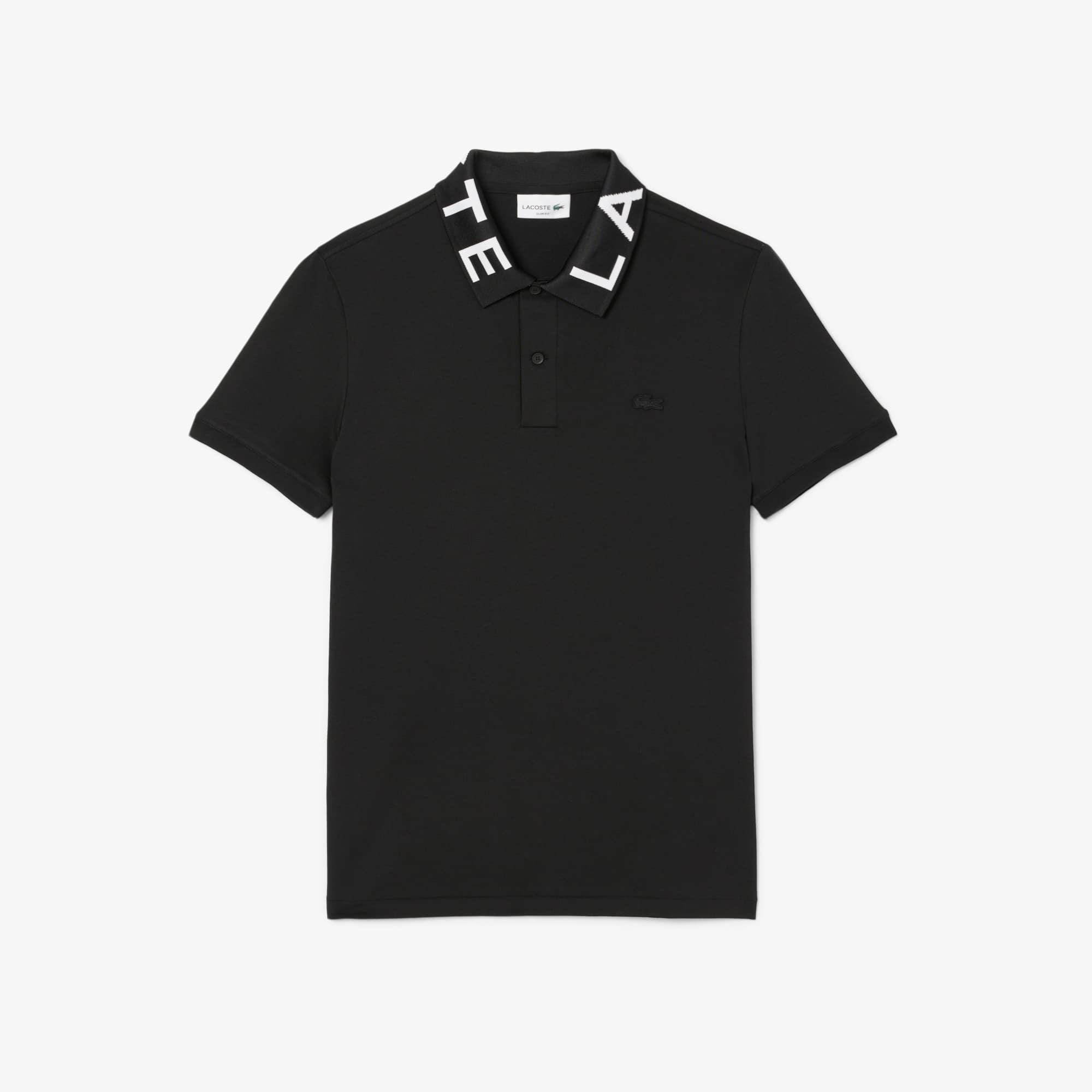 Slim Fit Jacquard Branded Polo Shirt Product Image