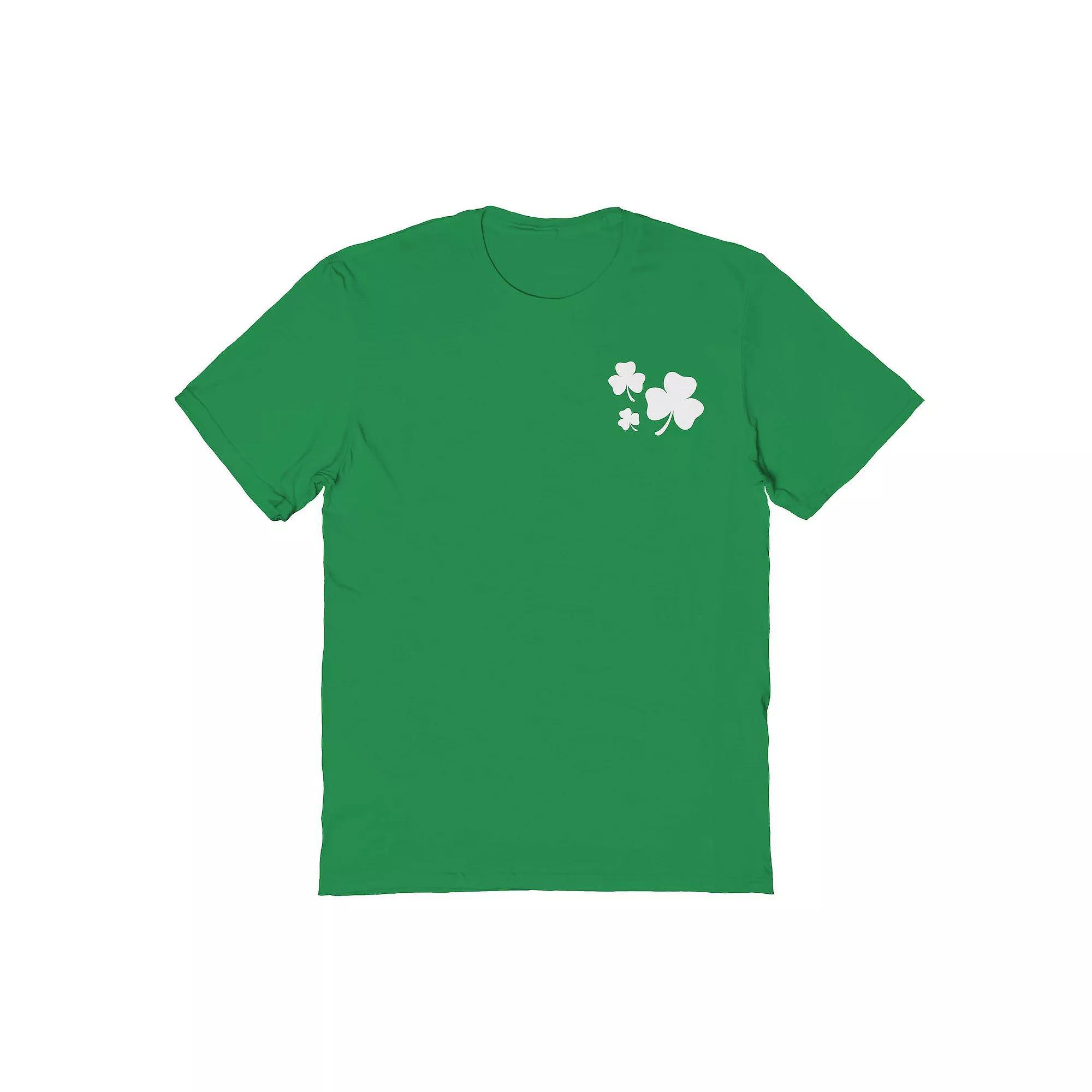 Mens St Patricks Day Shamrock Pocket Graphic Tee Product Image