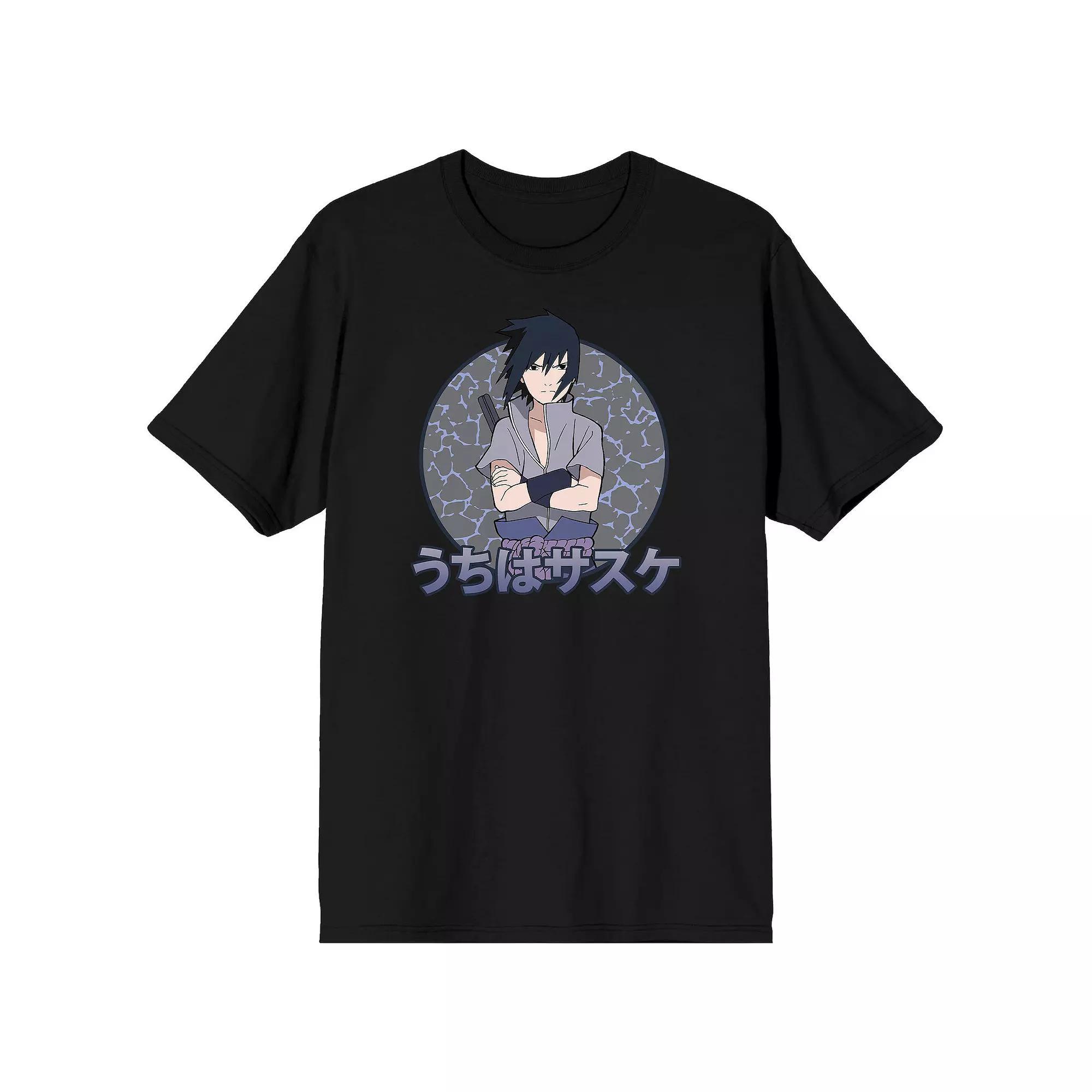 Men's Naruto Shippuden Sasuke Tee, Size: Large, Black Product Image