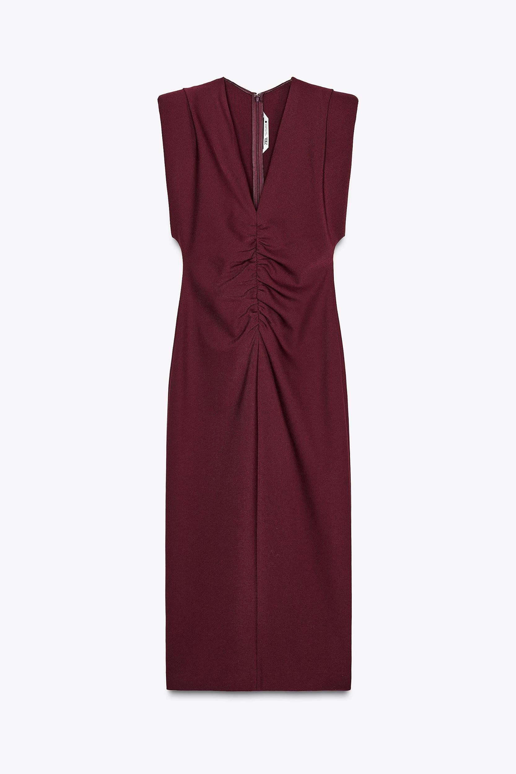 DRAPED MIDI DRESS ZW COLLECTION Product Image
