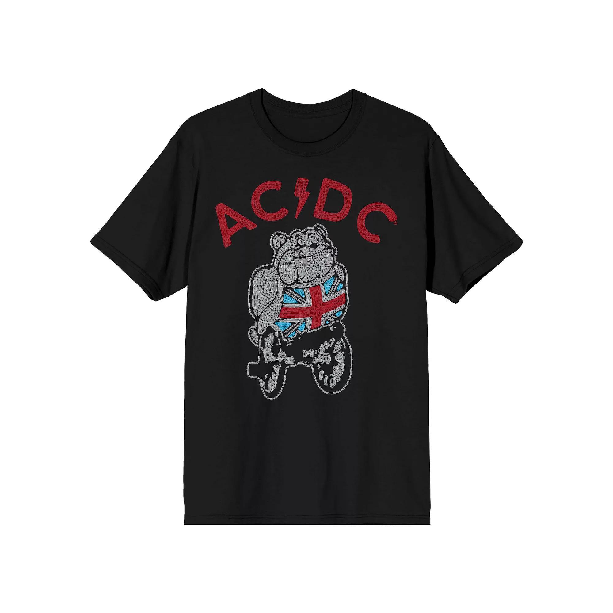 Men's AC/DC Bulldog On Wheels Tee, Size: Large, Black Product Image