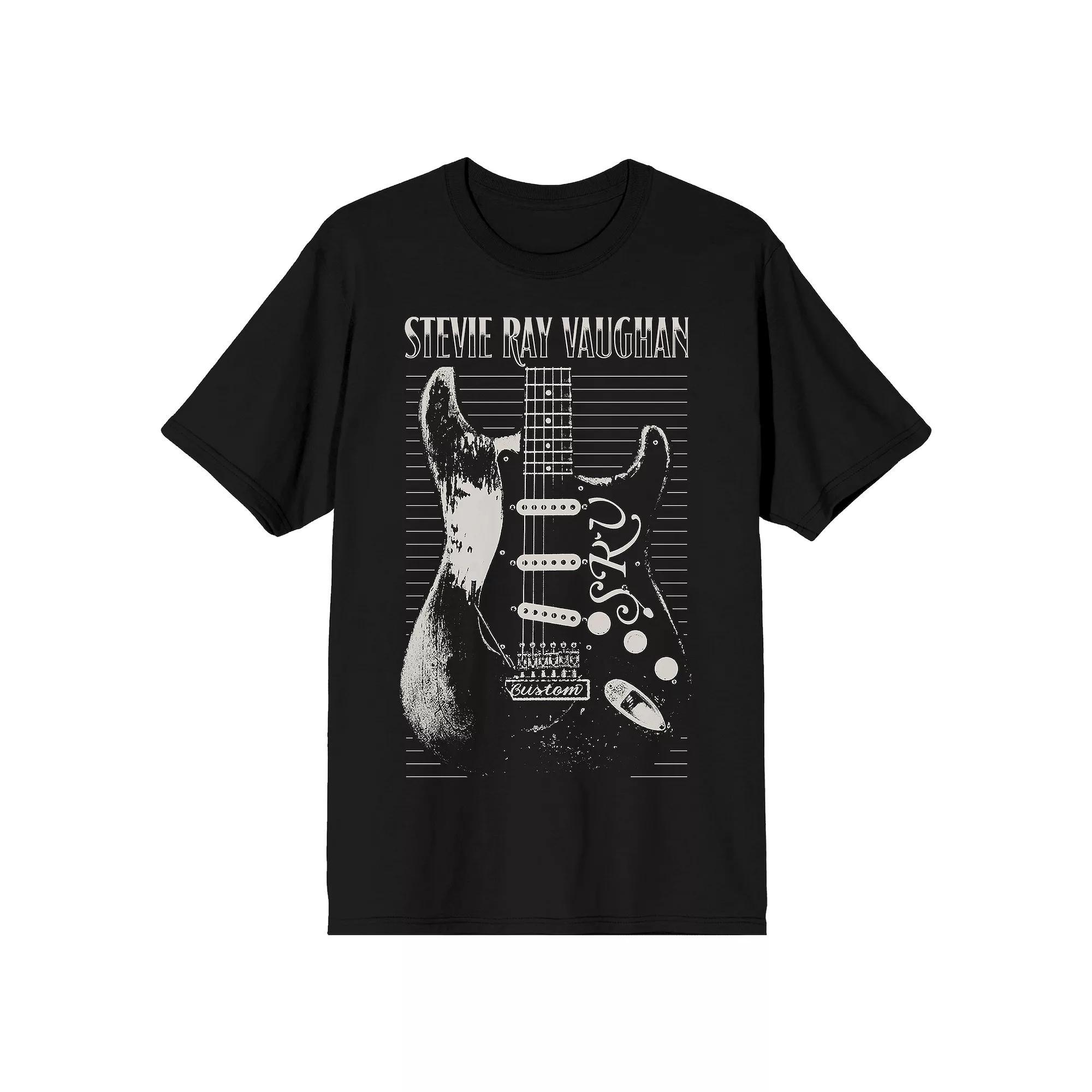 Men's Stevie Ray Vaughan Engraved Guitar Tee, Size: XL, Black Product Image