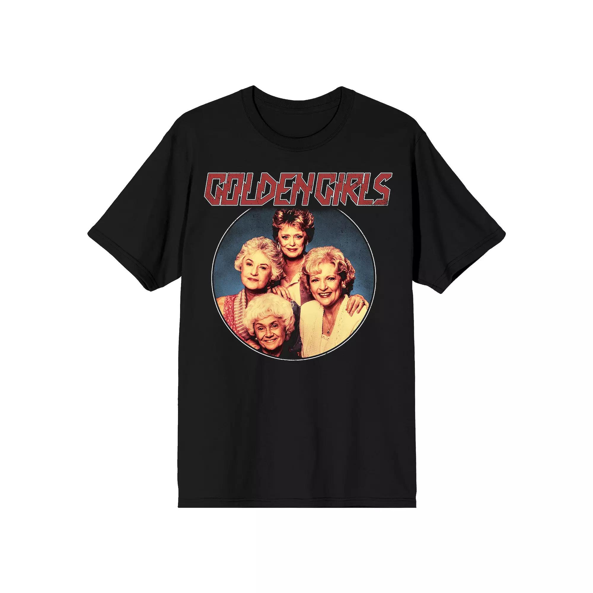 Men's Golden Girls Group Pose Tee, Size: Large, Black Product Image