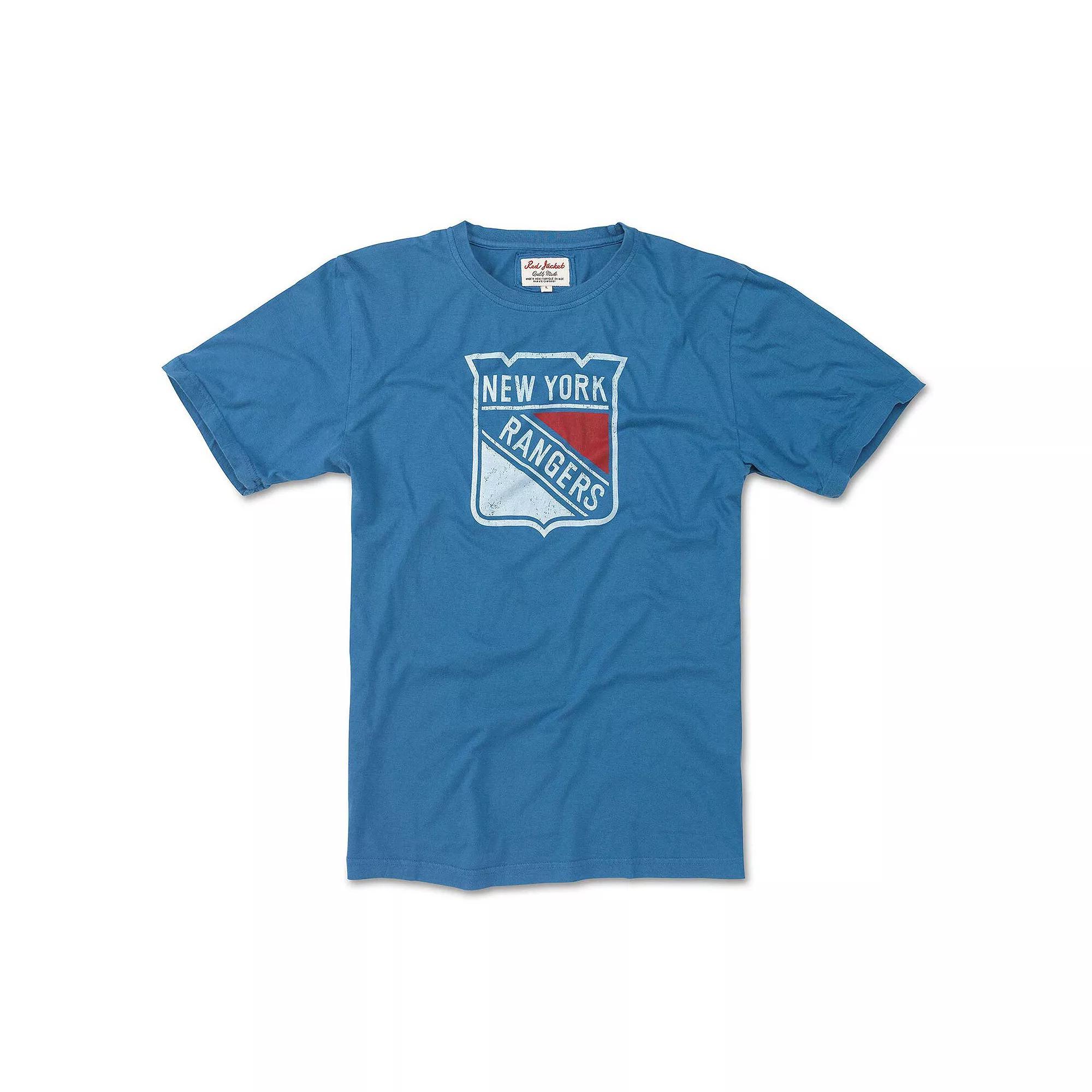 Men's American Needle Blue New York Rangers Brass Tacks T-Shirt, Size: Large, Ran Blue Product Image