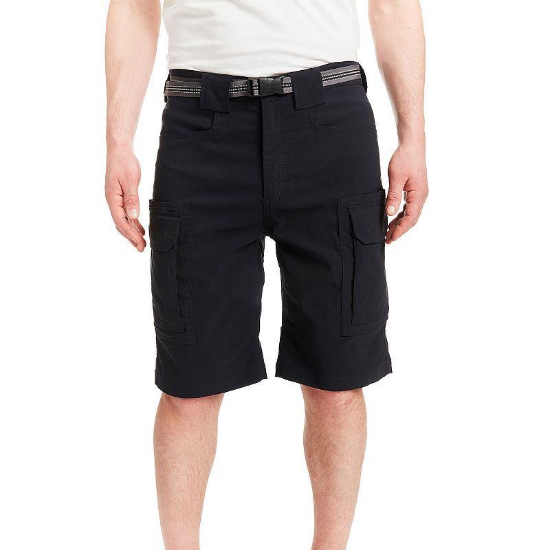 Men's Smith's Workwear Regular-Fit Stretch Performance Belted Cargo Shorts, Size: 32, Grey Product Image