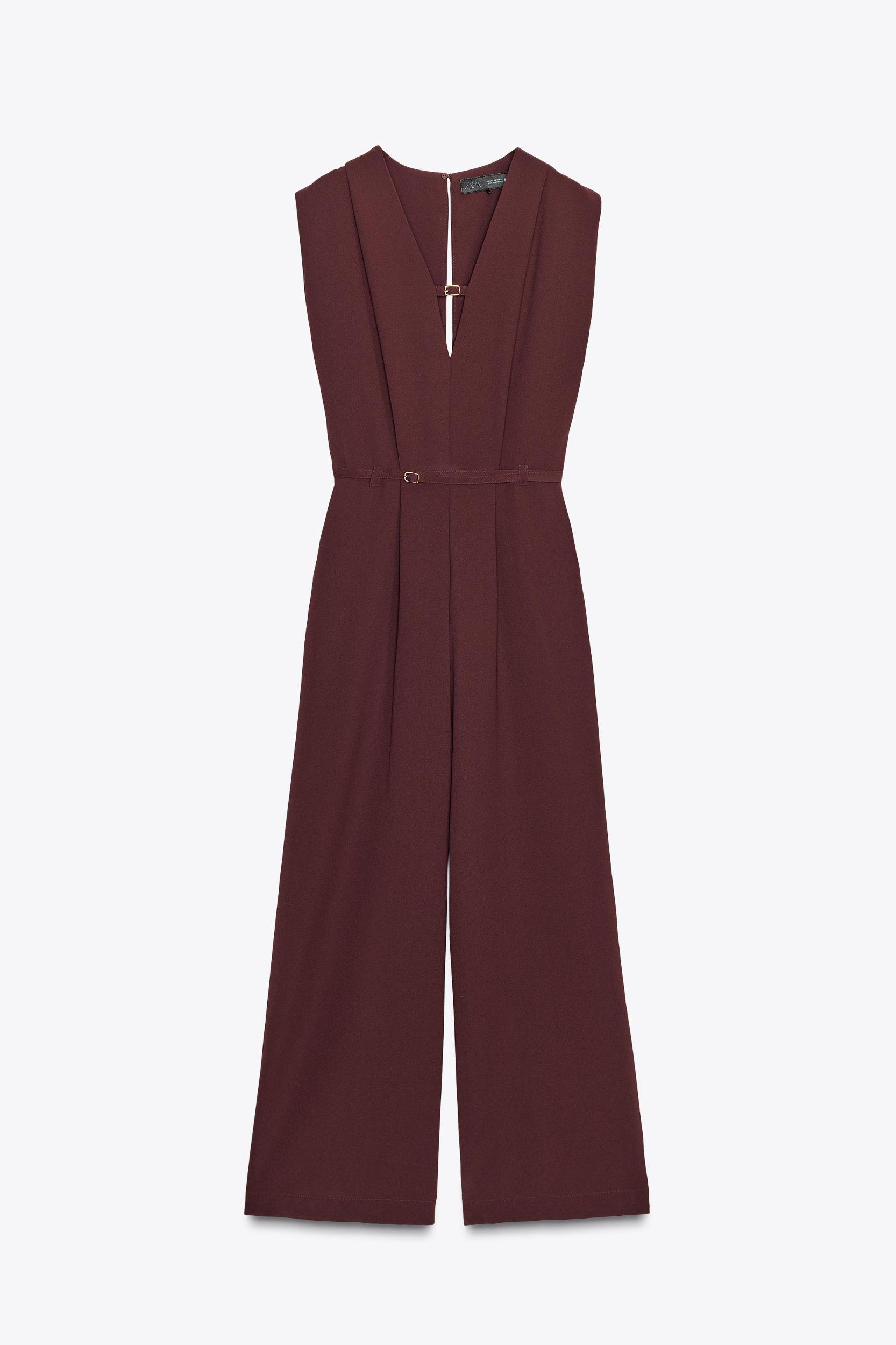 WIDE-LEG BELTED JUMPSUIT Product Image
