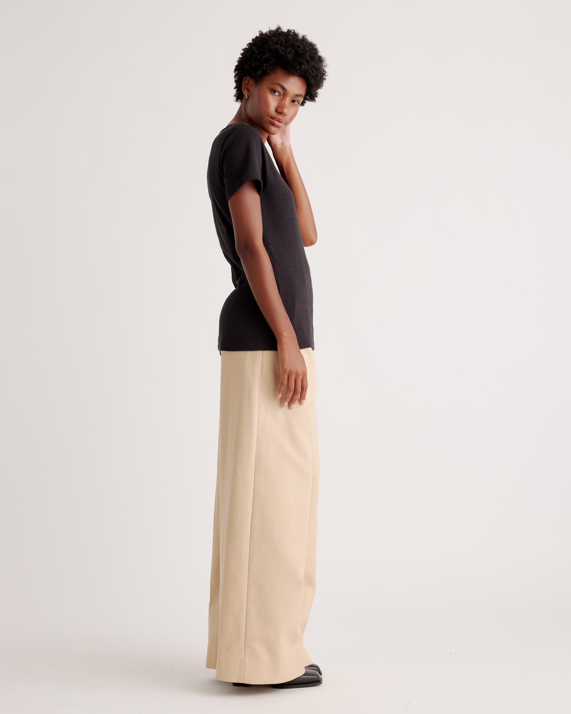 Quince | Women's Slub Crewneck T-Shirt Size XS, Organic Cotton Product Image