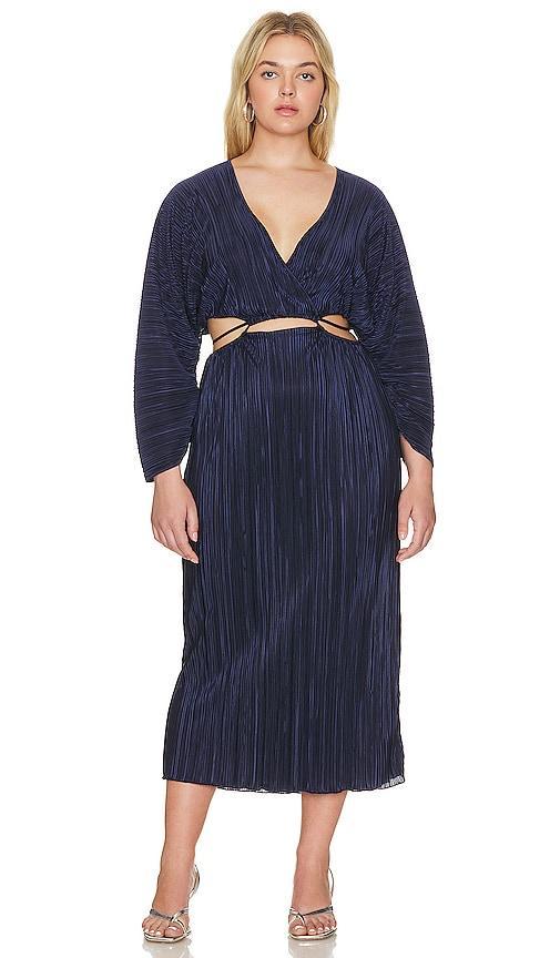 Always Fits Plisse Midi Dress Good American Product Image