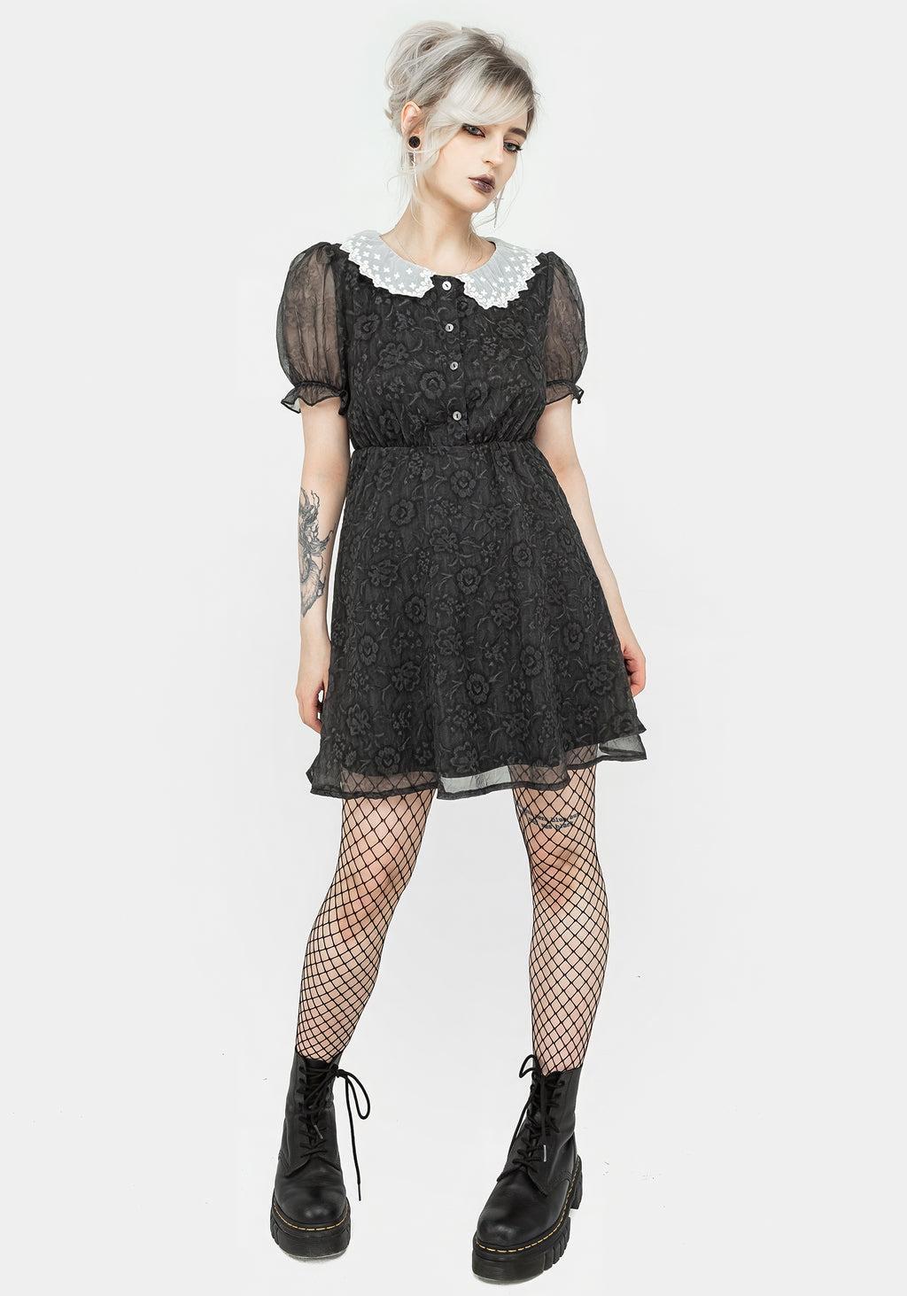 Phantasma Lace Collar Mini Dress Product Image