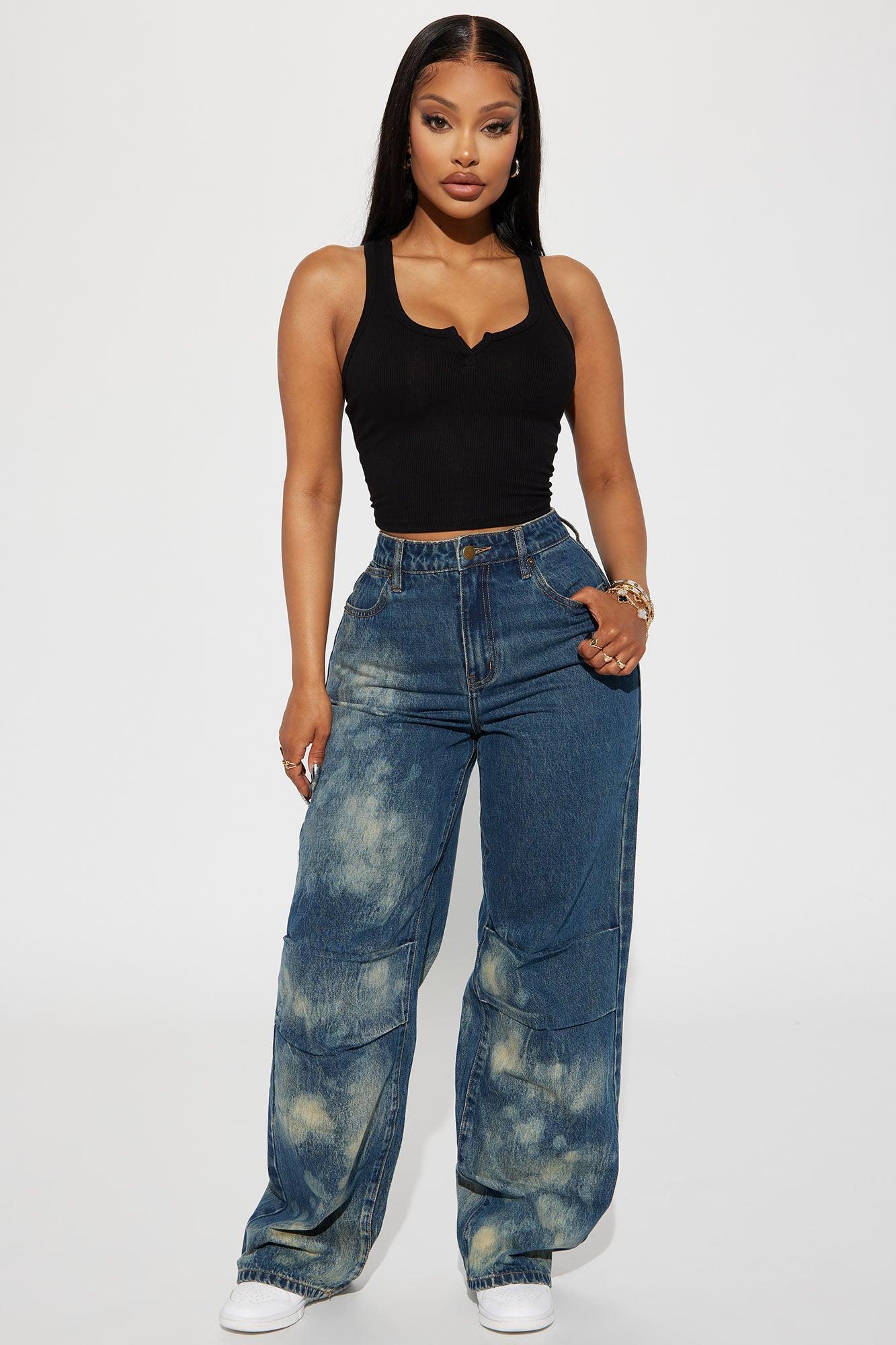 Leah Ribbed Tank Top - Black Product Image