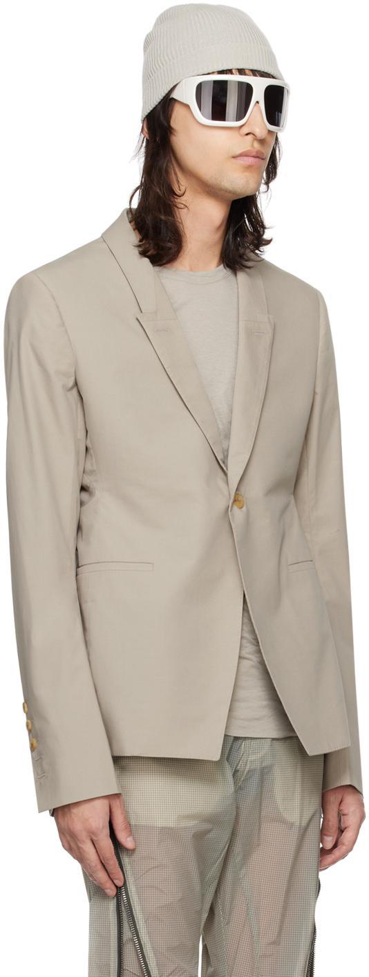 RICK OWENS Off-white 73cms Soft Blazer In 08 Pearl Product Image