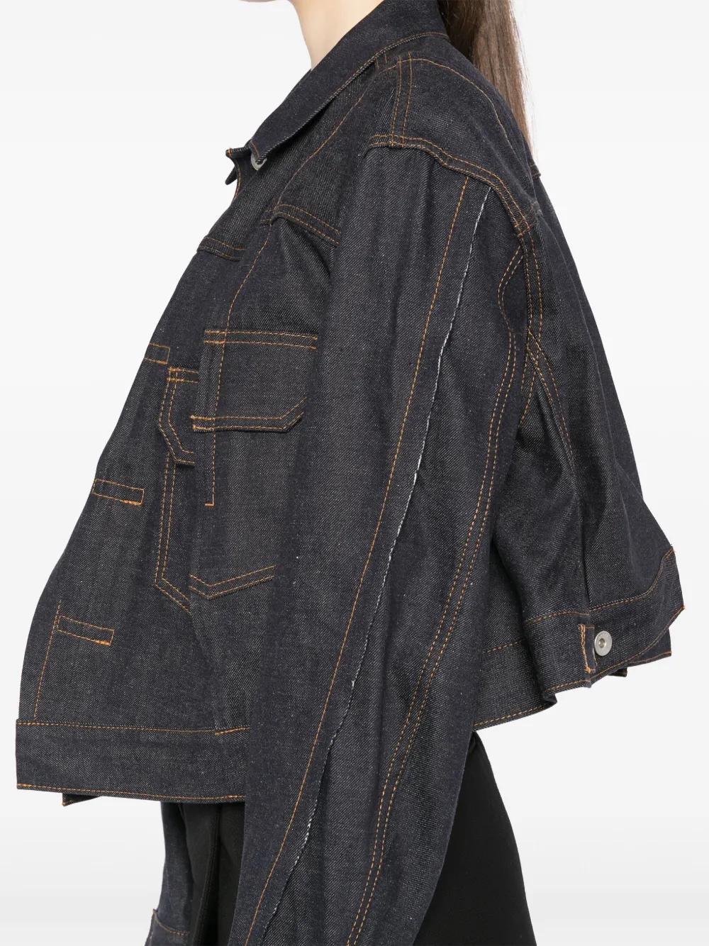 SACAI Cropped Denim Jacket Product Image