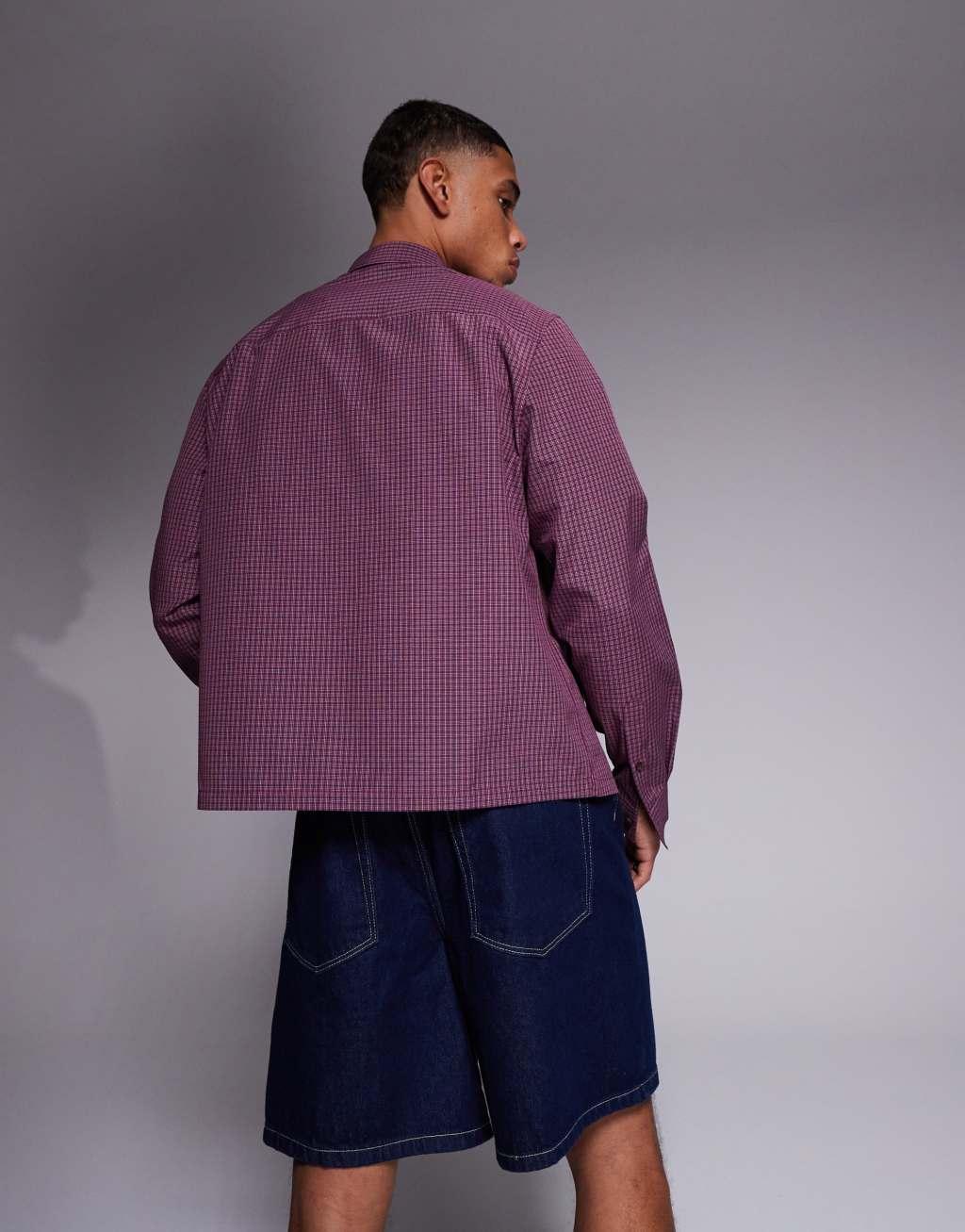 ASOS DESIGN standard length denim jorts in indigo Product Image