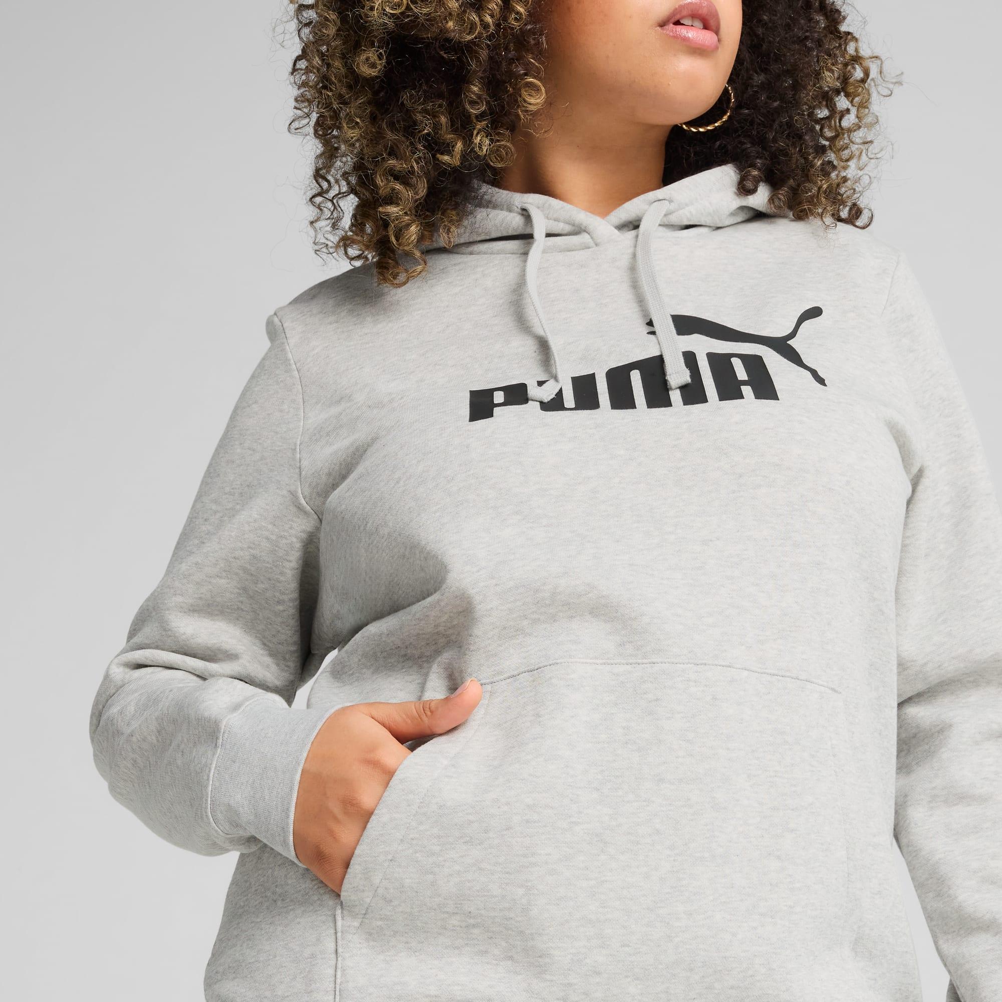 PUMA Essentials No. 1 Logo Women's Hoodie in Grey Product Image