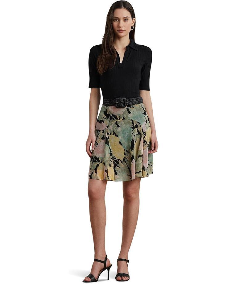Women's Lauren Ralph Lauren Petite Floral Crinkle Georgette Skirt Product Image