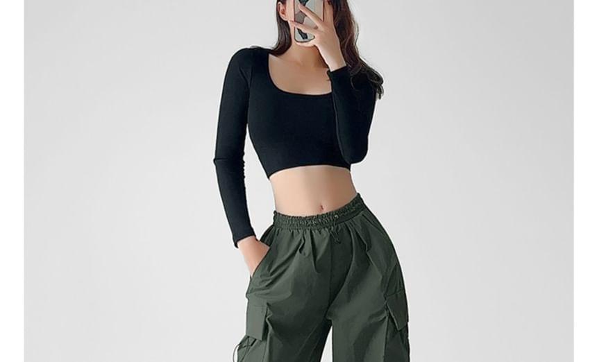 Outdoor Wide-Leg Cargo Jogger Pants in 5 Colors Product Image