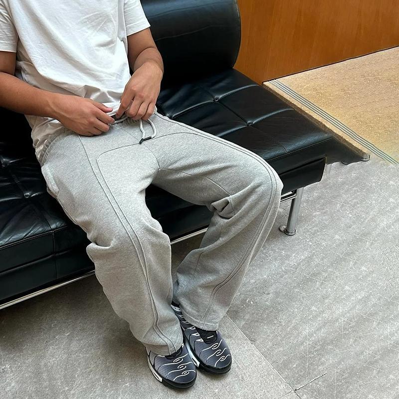 Hiphop Dividing Line Design Basic Sports Sweatpants Product Image