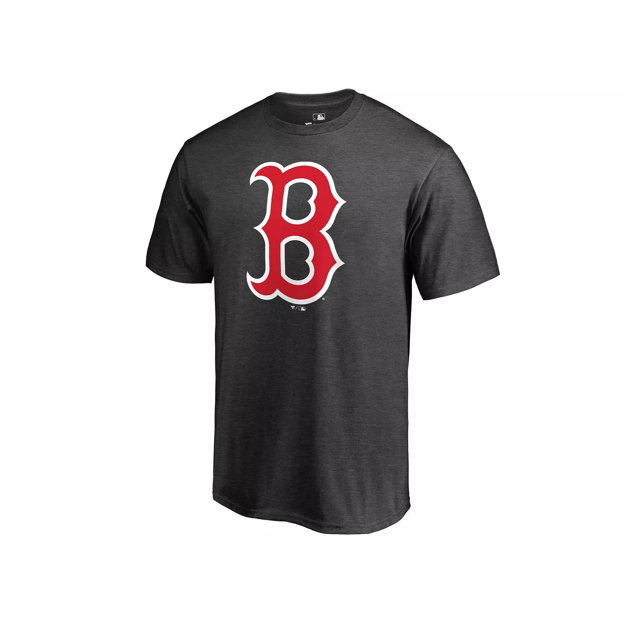 Men's Fanatics Branded Heathered Charcoal Boston Red Sox Primary Logo T-Shirt, Size: Small Product Image