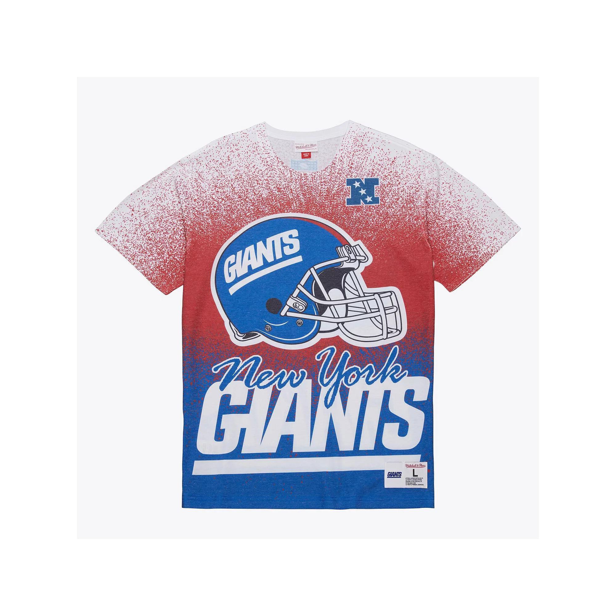 Men's Mitchell & Ness  White New York Giants Team Burst Vintage Logo T-Shirt, Size: XL Product Image