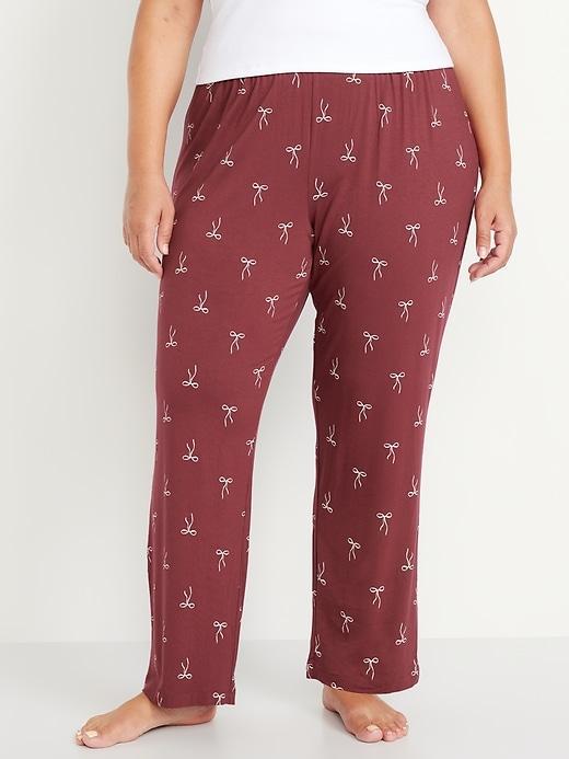 Mid-Rise Knit Jersey Pajama Pant Product Image