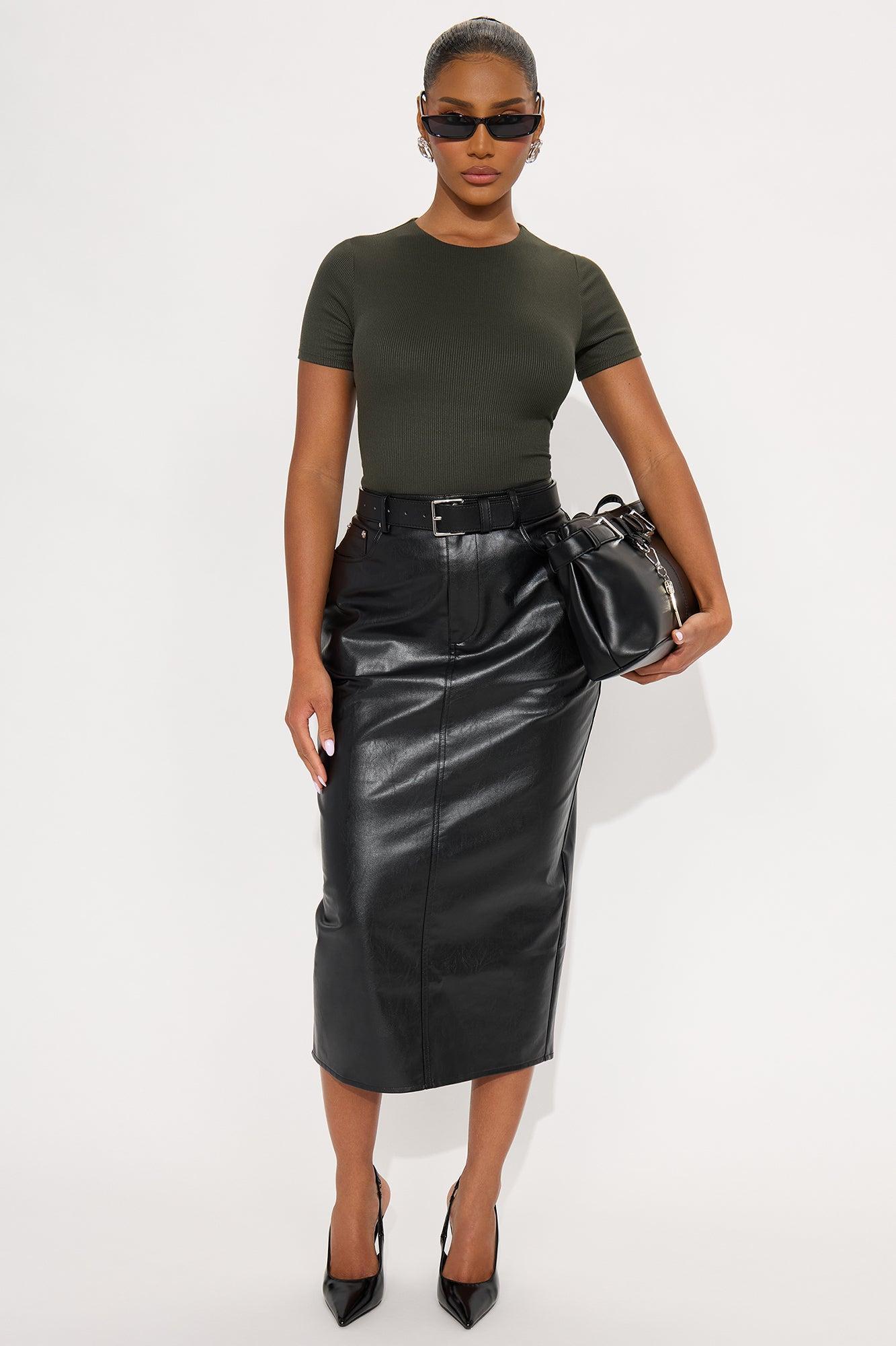 Chloe Crew Neck Short Sleeve Tee - Olive Product Image