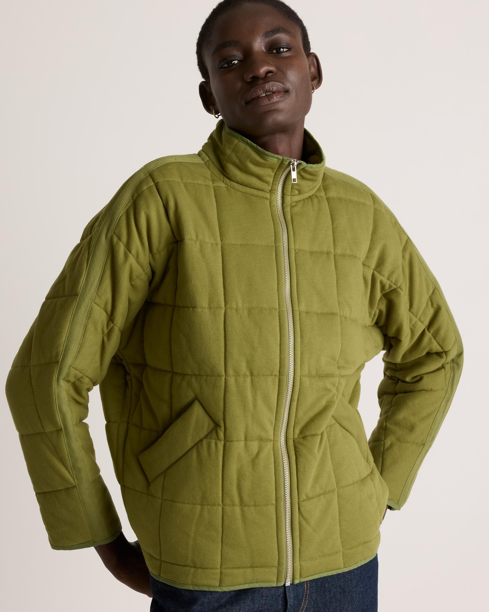 Quince | Women's Quilted Knit Jacket Organic Cotton Product Image