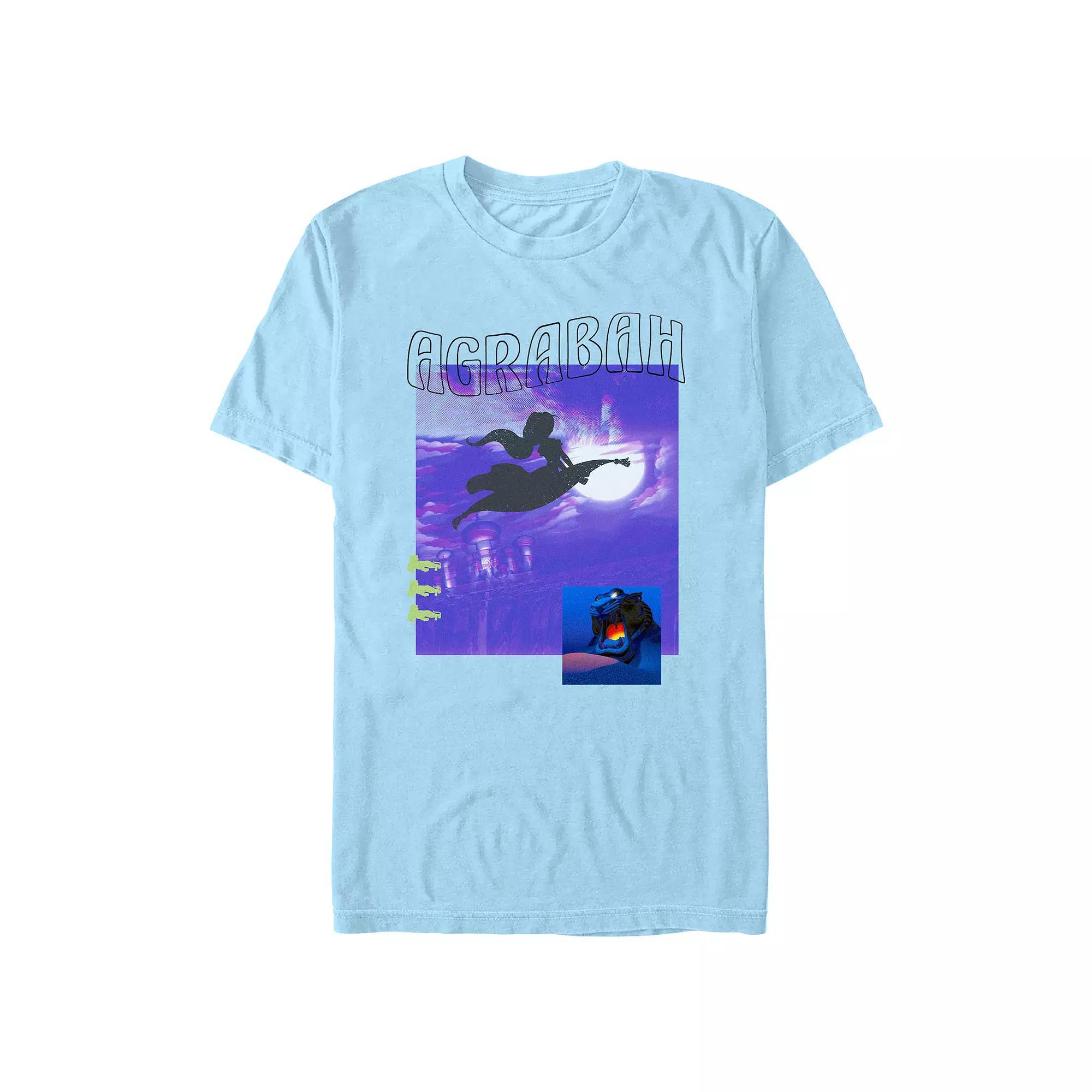 Disney's Aladdin Agrabah Night Flight Men's Graphic Tee, Size: Large, Light Blue Product Image