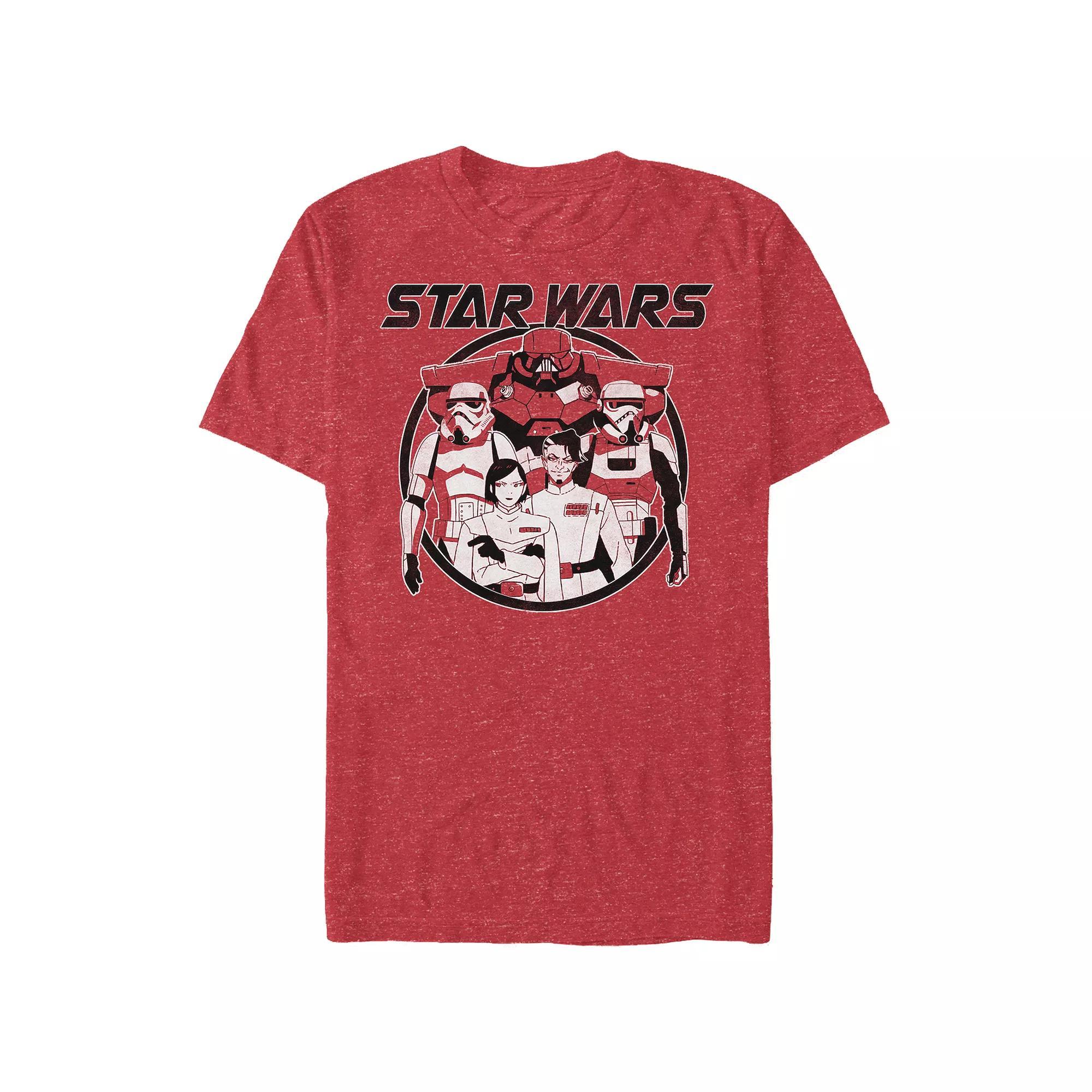 Big & Tall Star Wars Dark Side Anime Style Graphic Tee, Men's, Size: XXL Tall, Red Grey Product Image