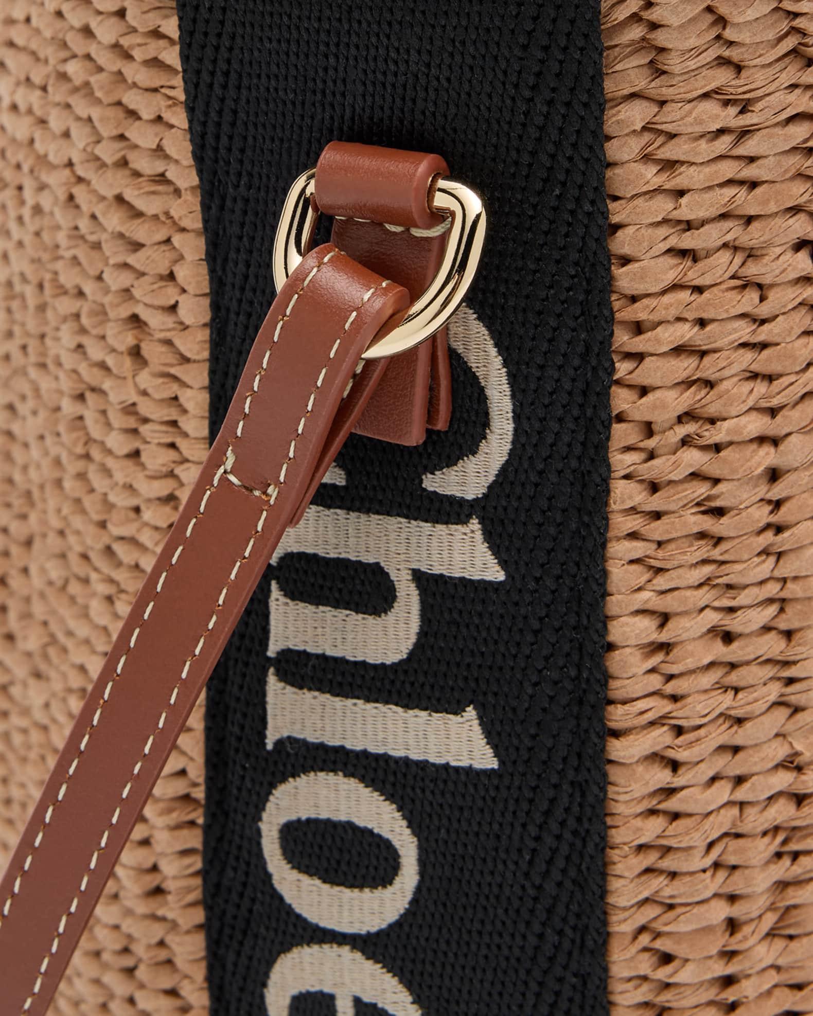 Woody Small Mifuko Basket Bag in Fair Trade Paper Embellished with Linen Product Image