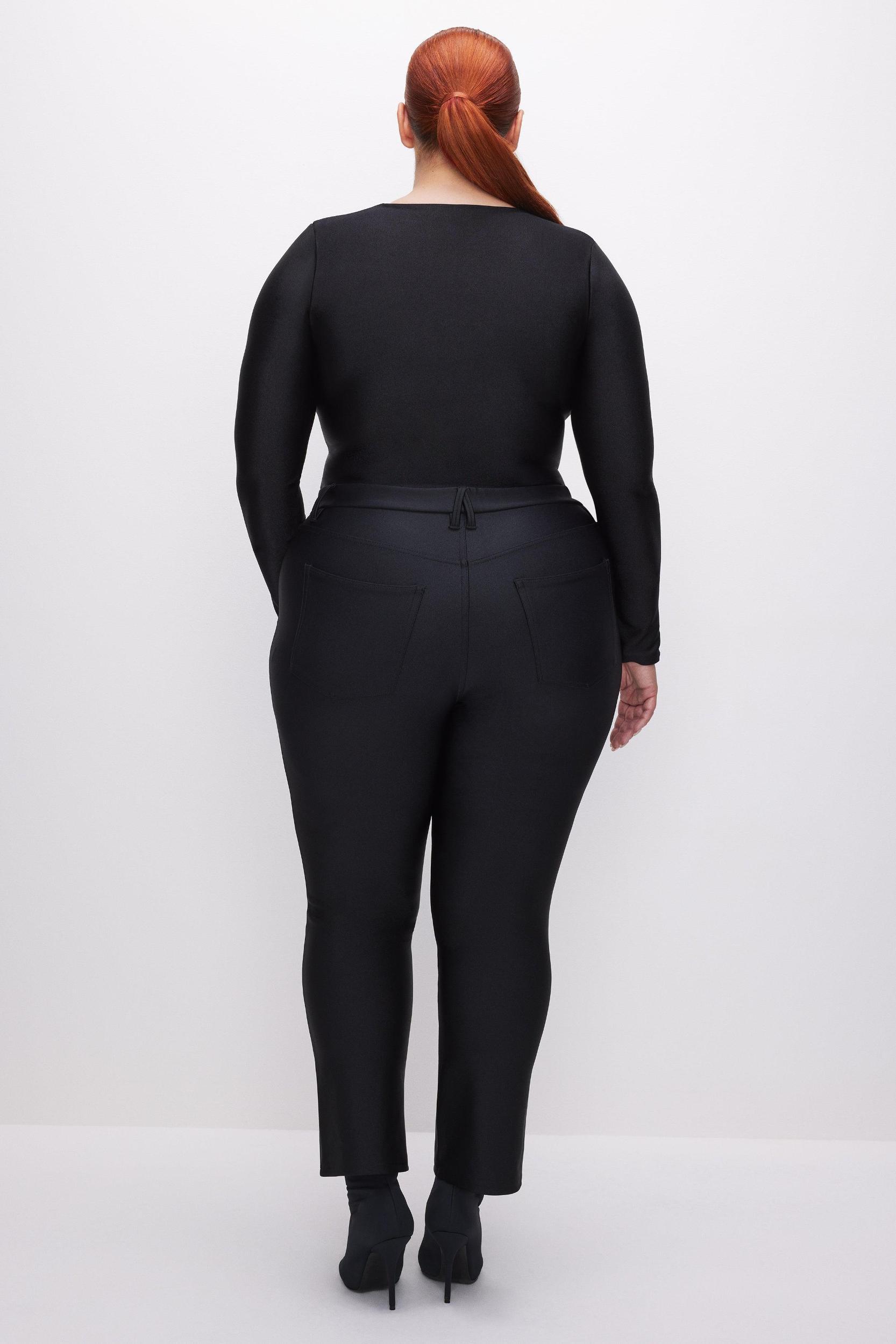 COMPRESSION SHINE STRAIGHT PANTS | BLACK001 Product Image