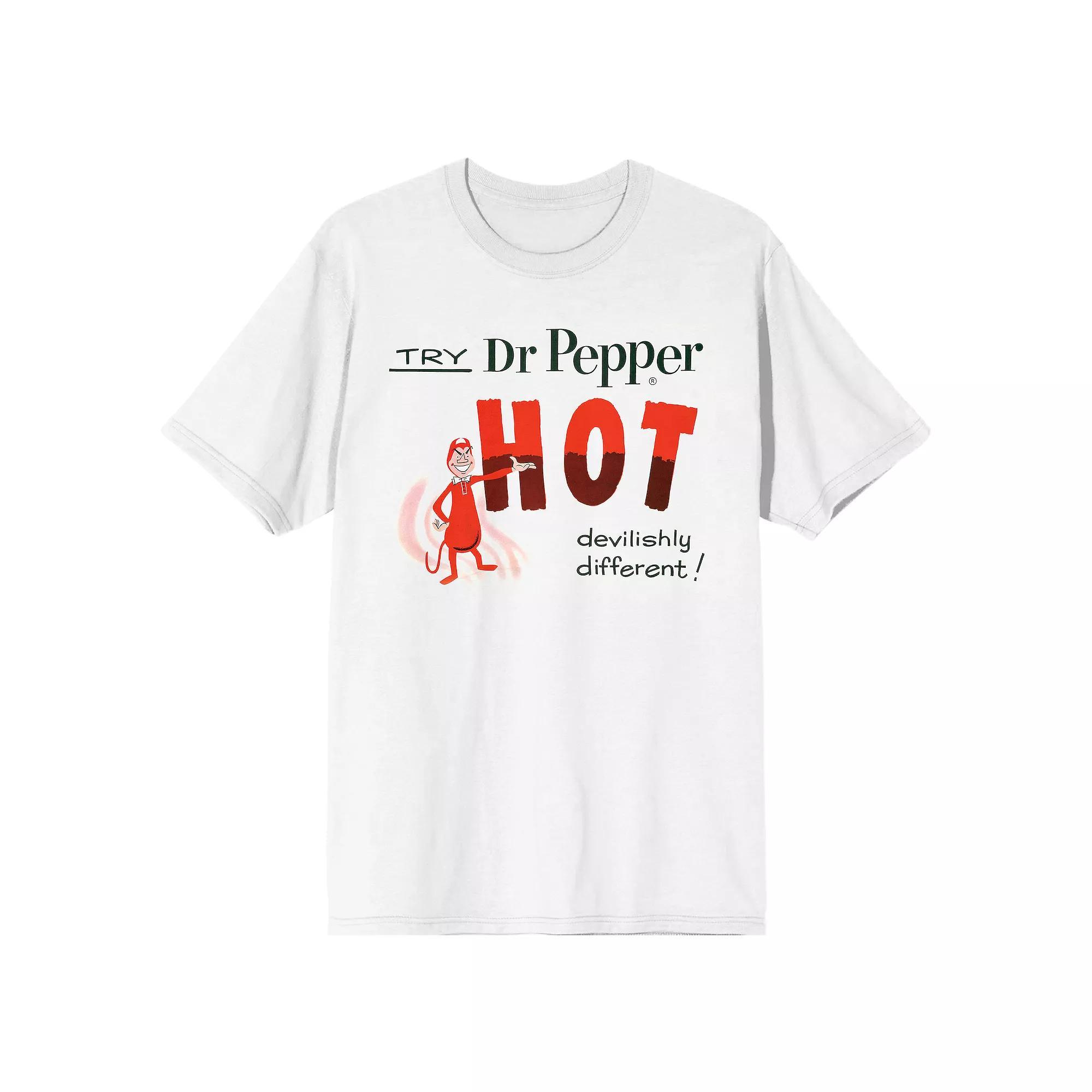 Men's Dr. Pepper Hot Soda Pop Tee, Size: Large, White Product Image
