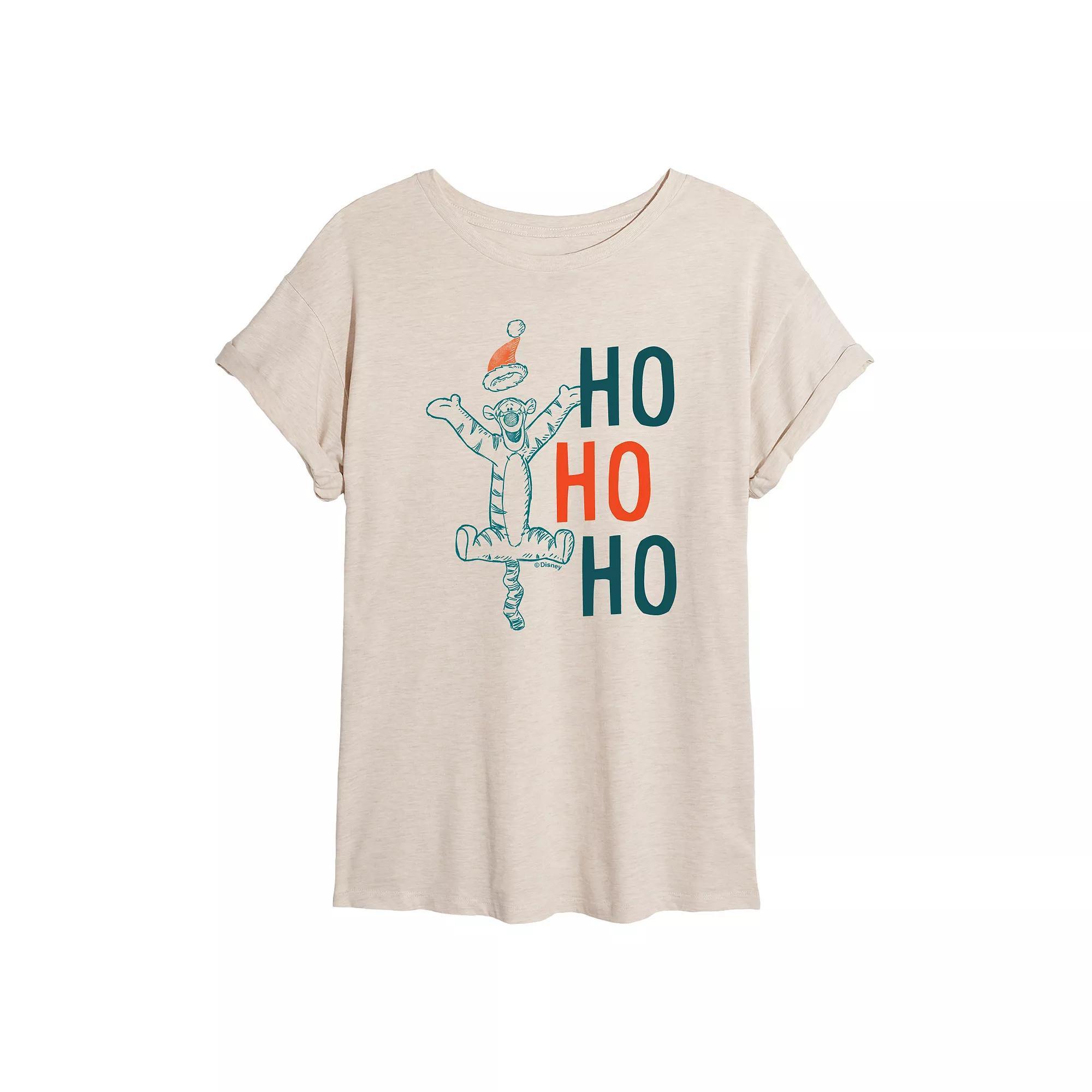 Disneys Winnie The Pooh Womens Ho Ho Ho Oversized Tee Product Image