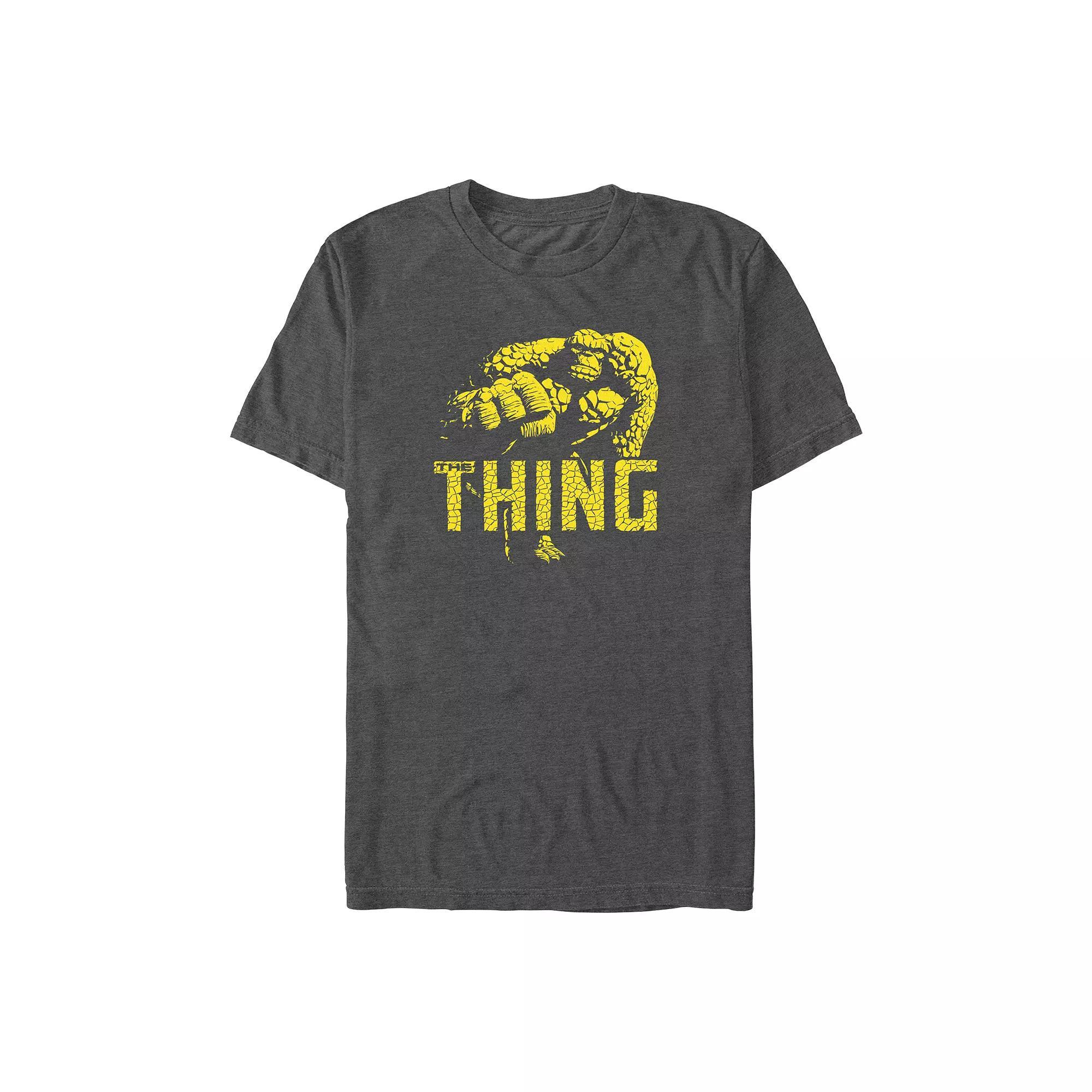 Big & Tall Marvel Fantastic Four The Thing Poster Graphic Tee, Men's, Size: 5XB, Grey Heather Product Image