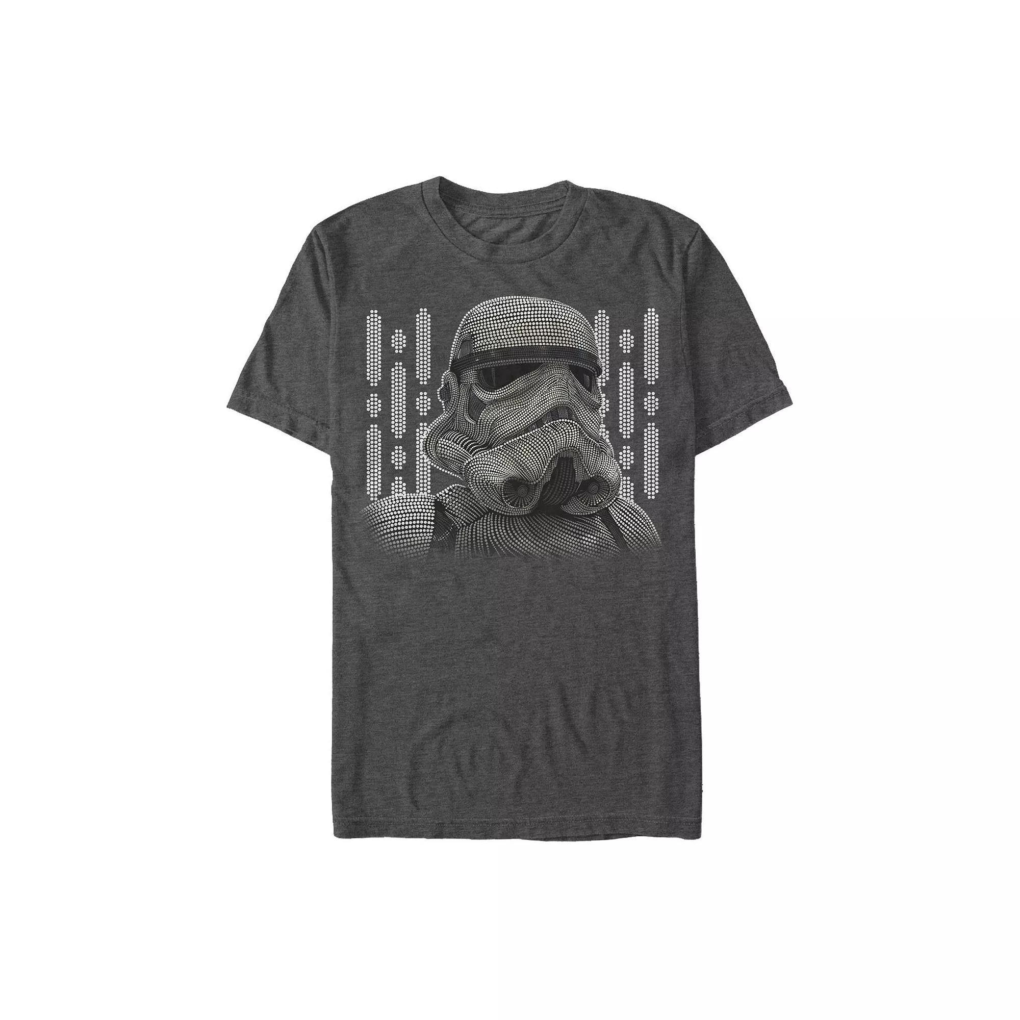 Men's Star Wars Trooper Line Art Portrait Tee, Size: Medium, Grey Heather Product Image