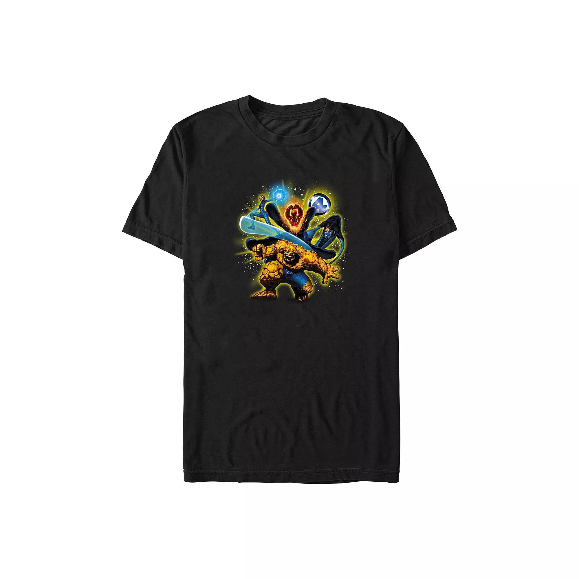 Big & Tall Marvel Fantastic Four Cosmic Team Graphic Tee, Men's, Size: XL Tall, Black Product Image