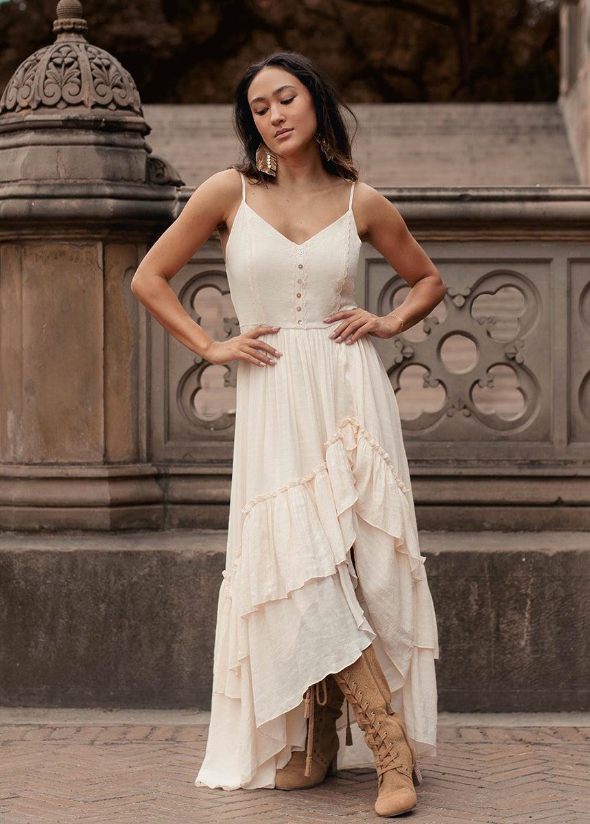 Everlie Dress in Cream Female Product Image